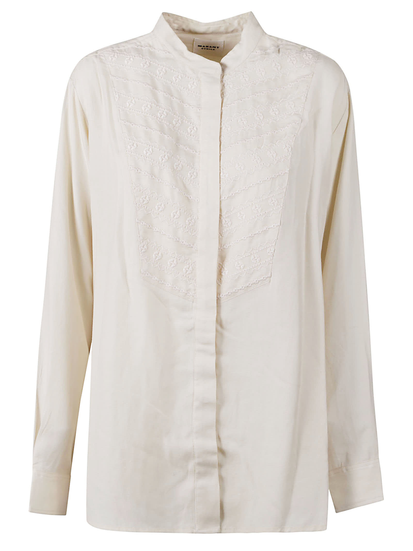 Isabel Marant Étoile Britten Embroidered Shirt In White