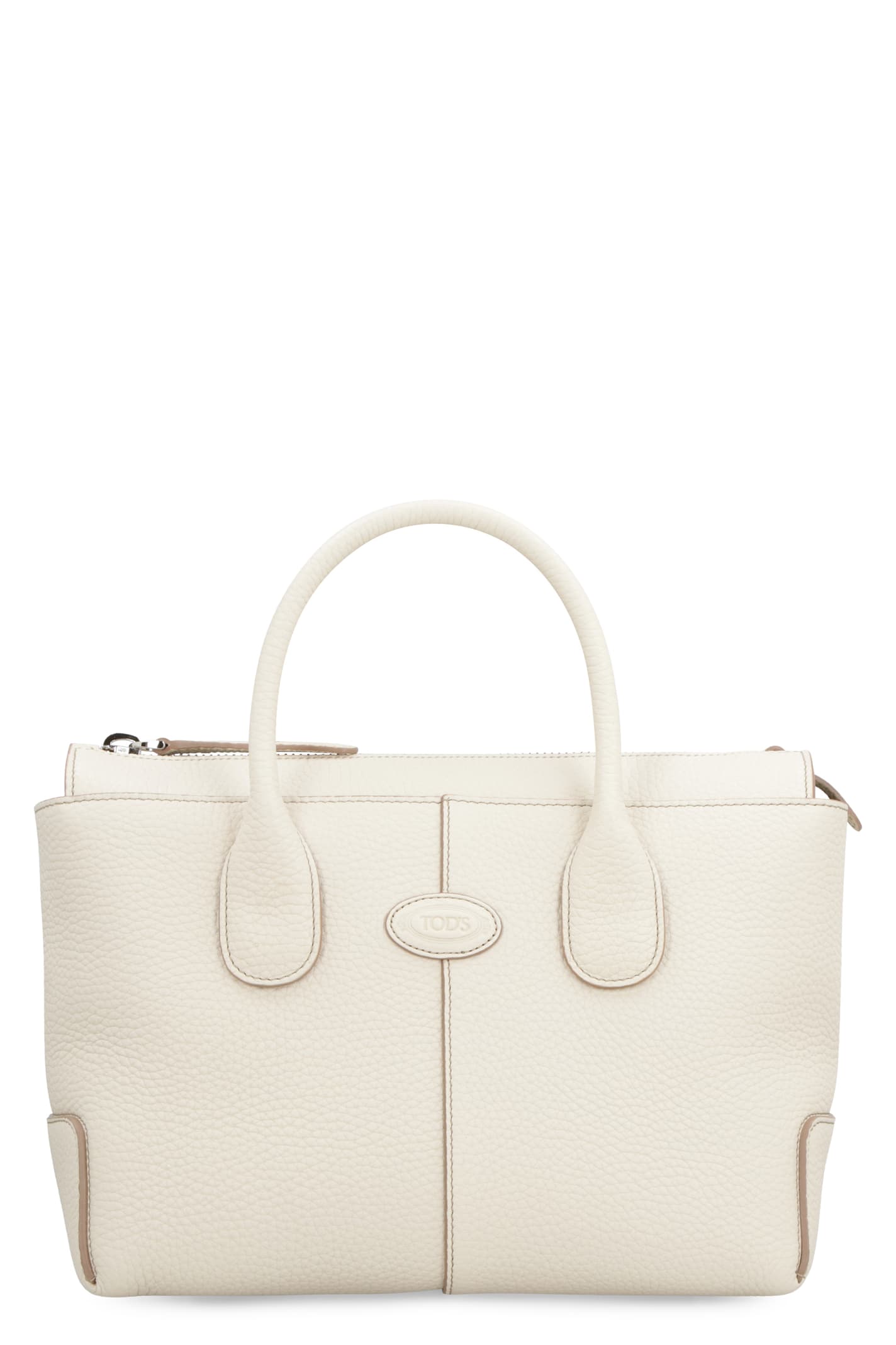Tod's Tods Di Smooth Leather Tote Bag In White