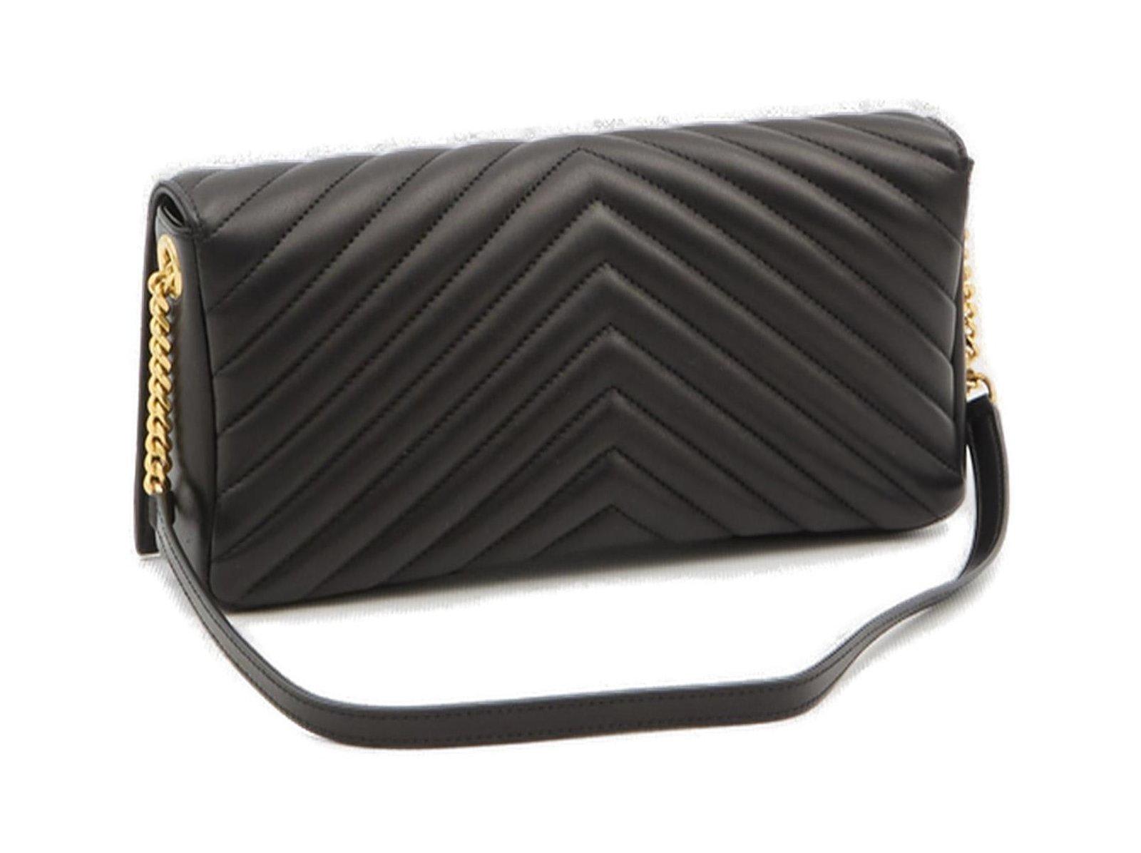 Saint Laurent Kate 99 Quilted Shoulder Bag In Black
