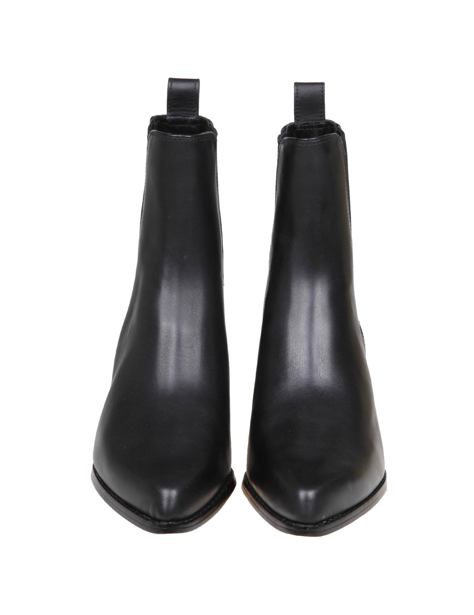 Michael Kors Women's Kinlee Pointed Toe Black Stretch Block Heel Booties In Black