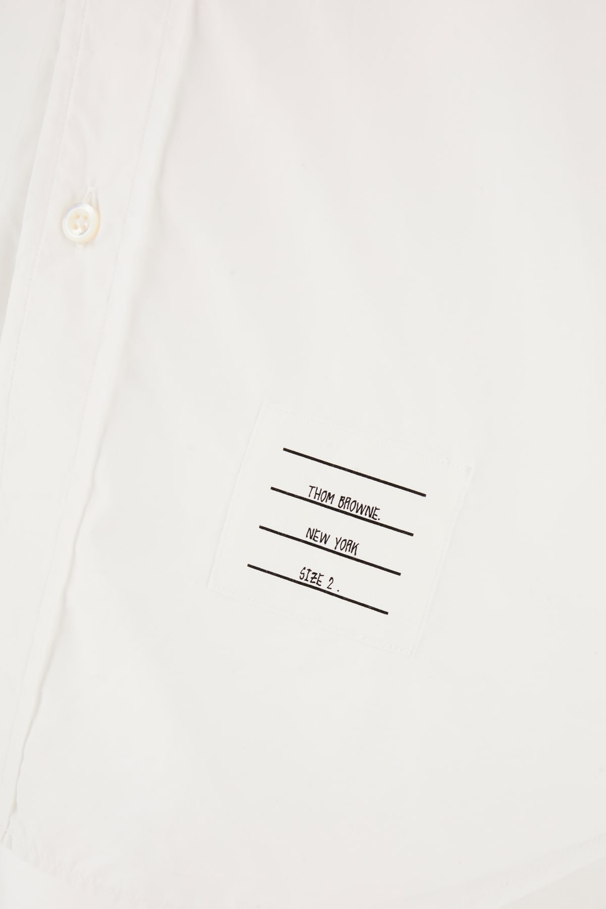 Shop Thom Browne White Poplin Shirt