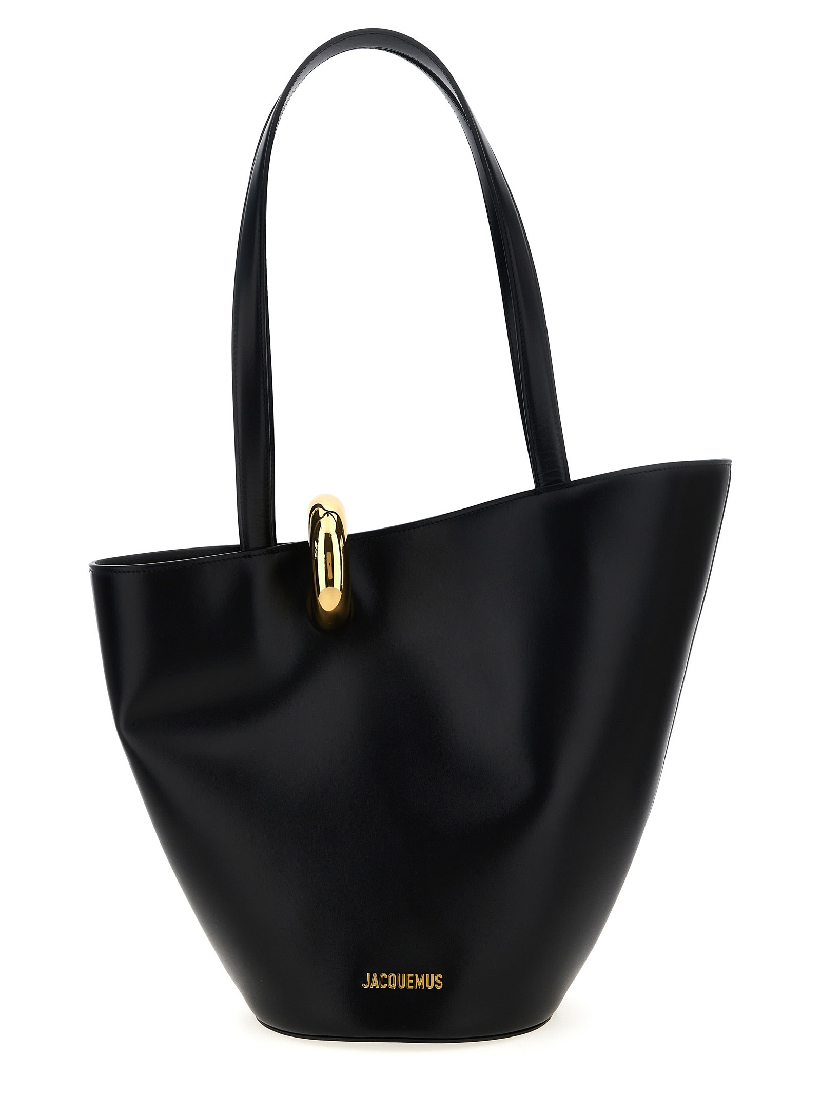 Jacquemus The Medium Bambola Asymmetric Leather Bucket Bag