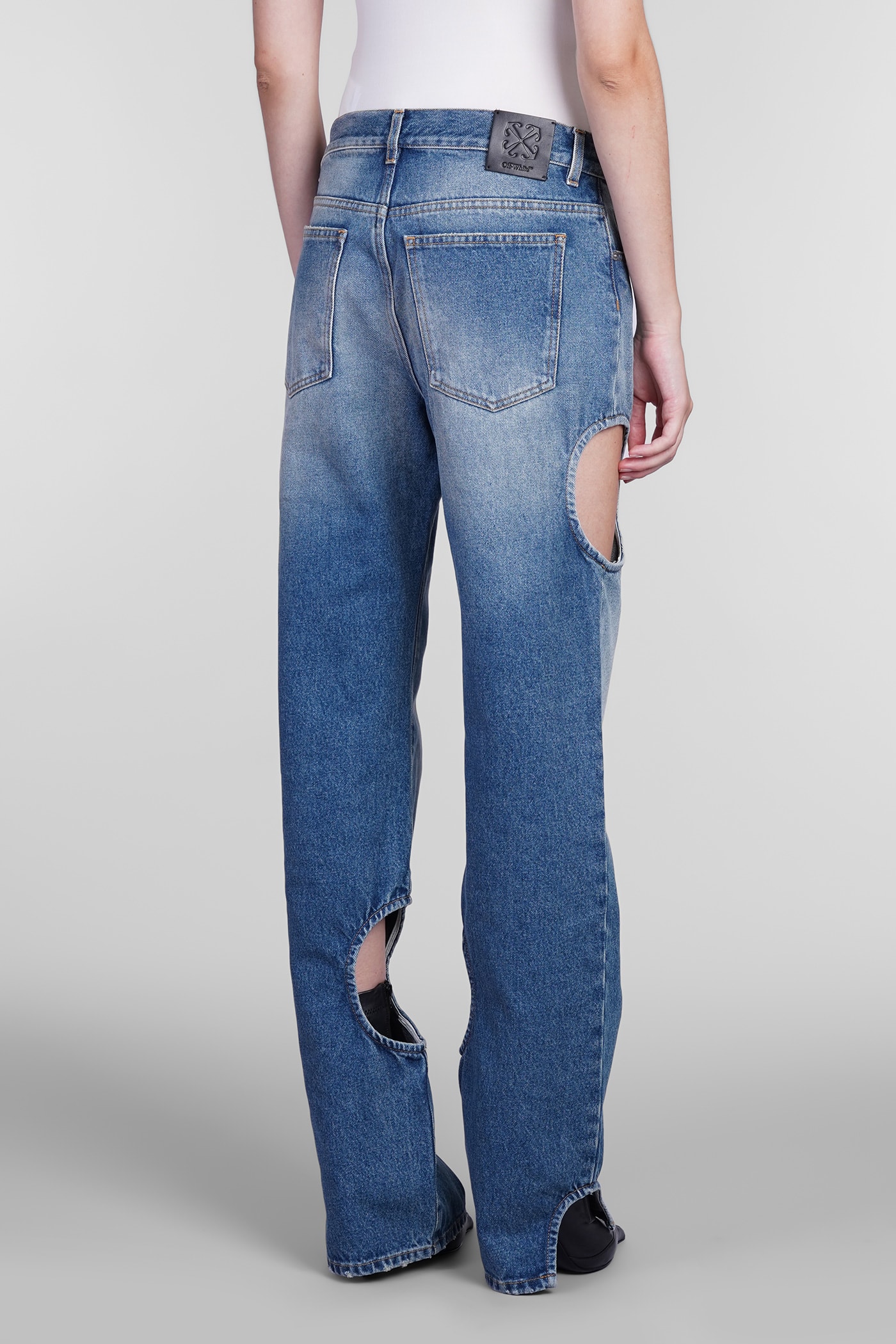 Shop Off-white Jeans In Blue Cotton