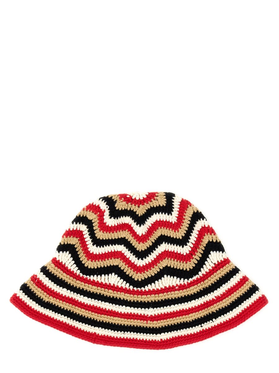 Shop Ganni Bucket Hat In Red