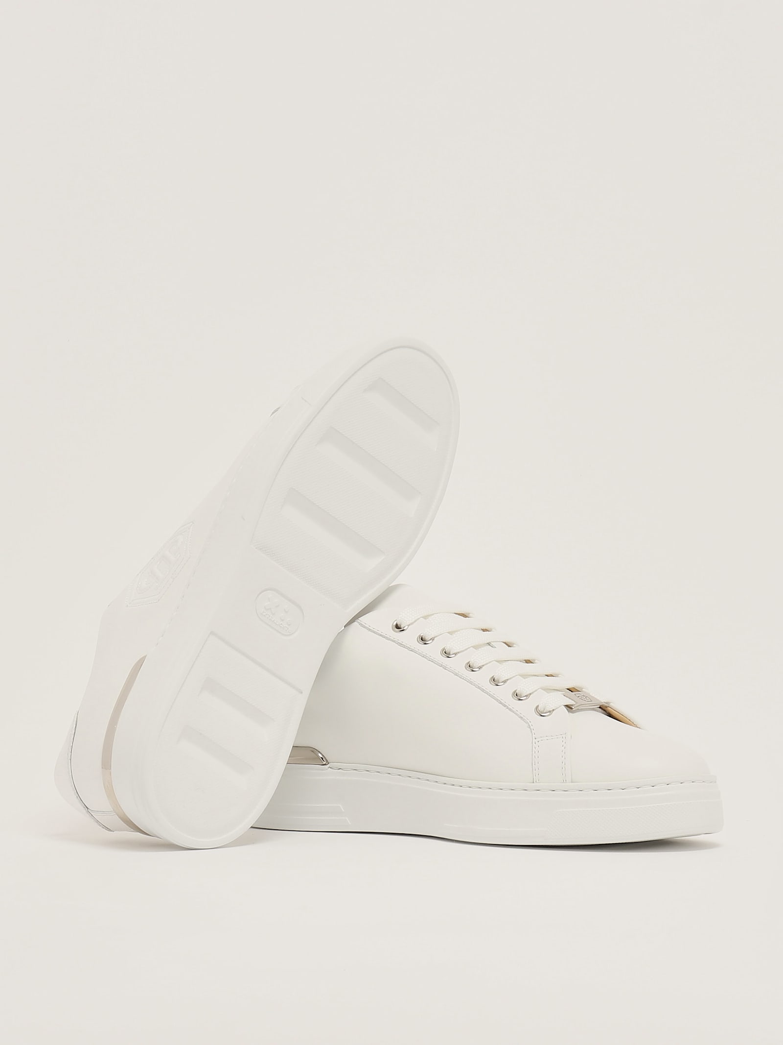 Philipp Plein Hexagon Lo-top Sneaker In Bianco