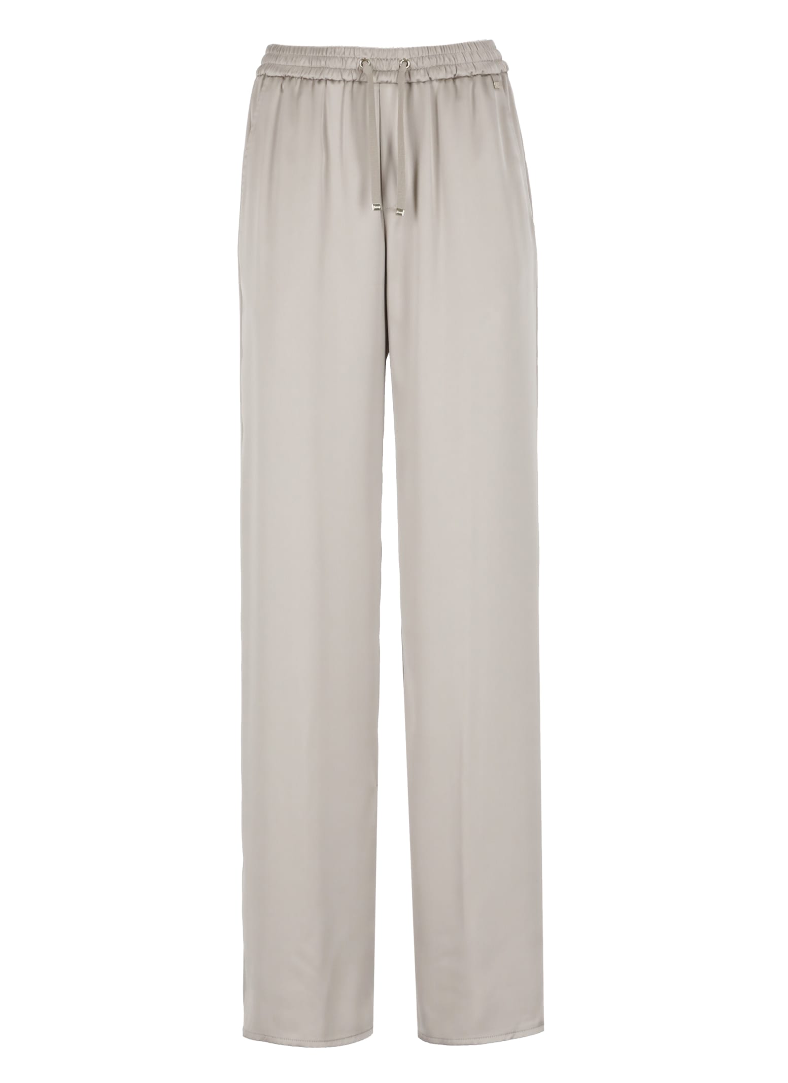 Shop Herno Satin Pants In Grey