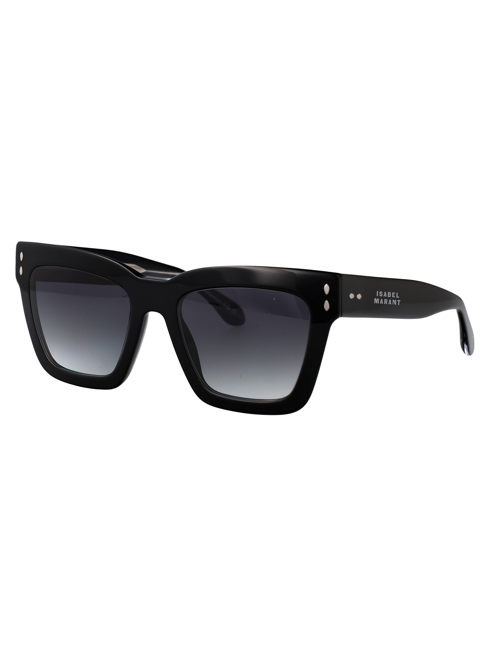 Isabel Marant Gradient Square Acetate Sunglasses In Black