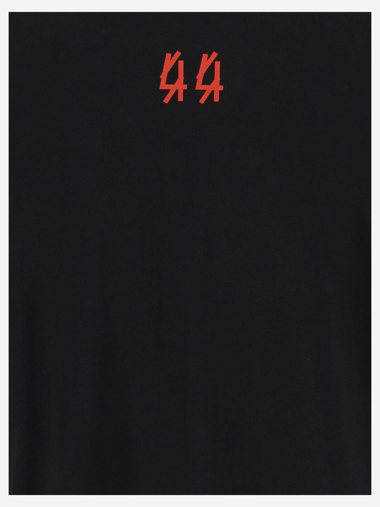 Shop 44 Label Group Cotton T-shirt With Logo In Black