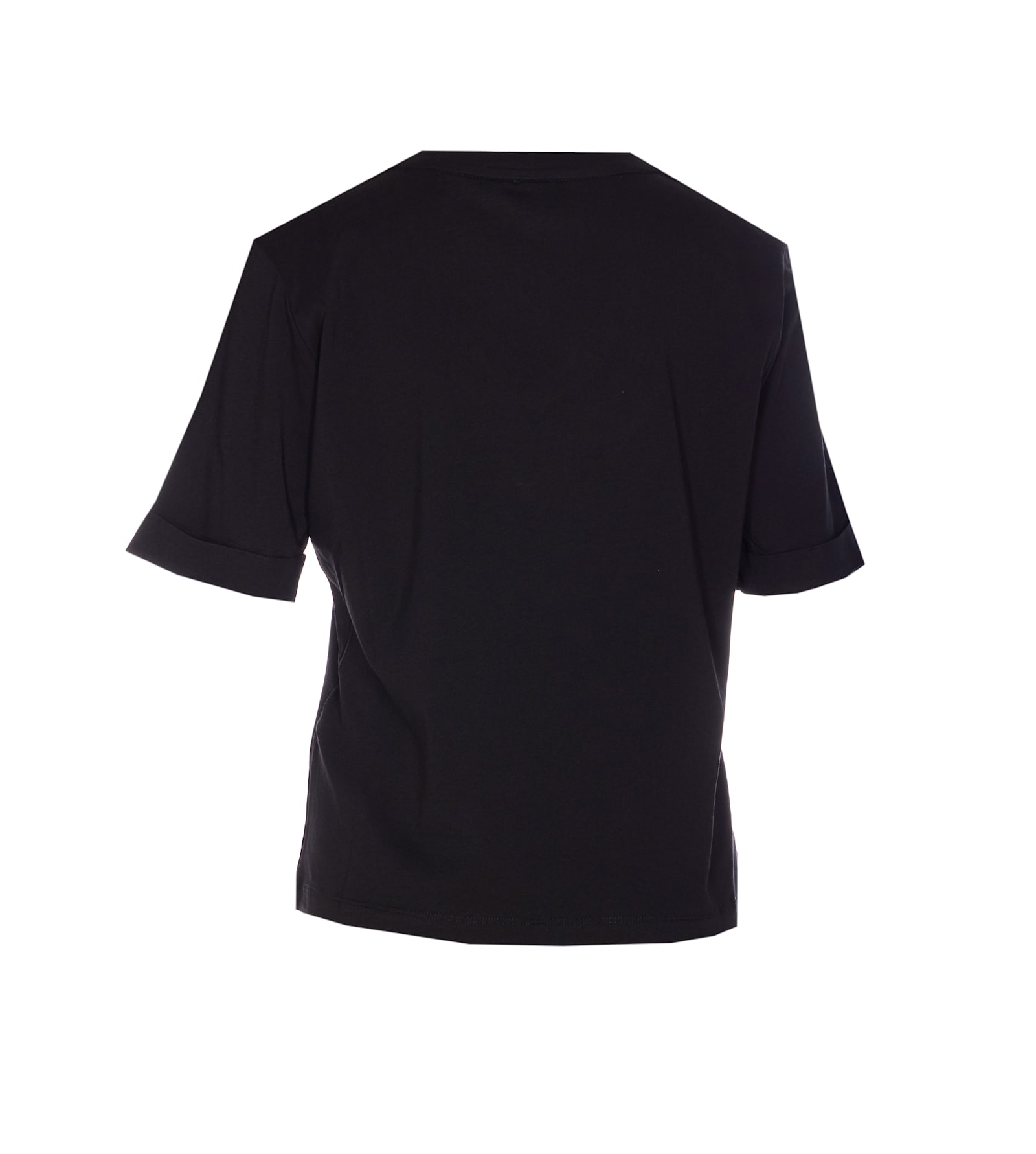 Liu •jo V-neck T-shirt Short Sleeves In Black