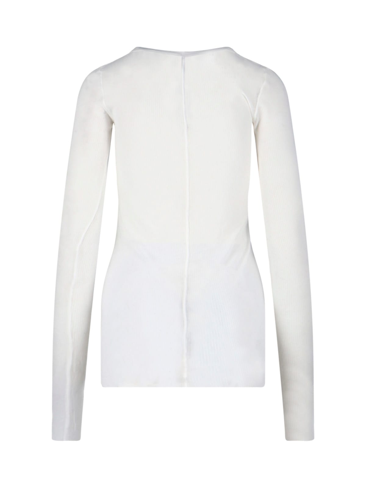 Rick Owens Viscose And Silk T-shirt In White