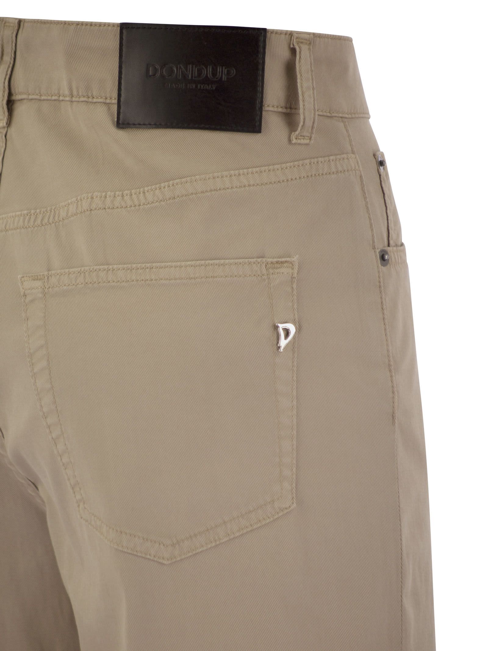 Shop Dondup Tami - 5-pocket Wide Leg Trousers In Beige