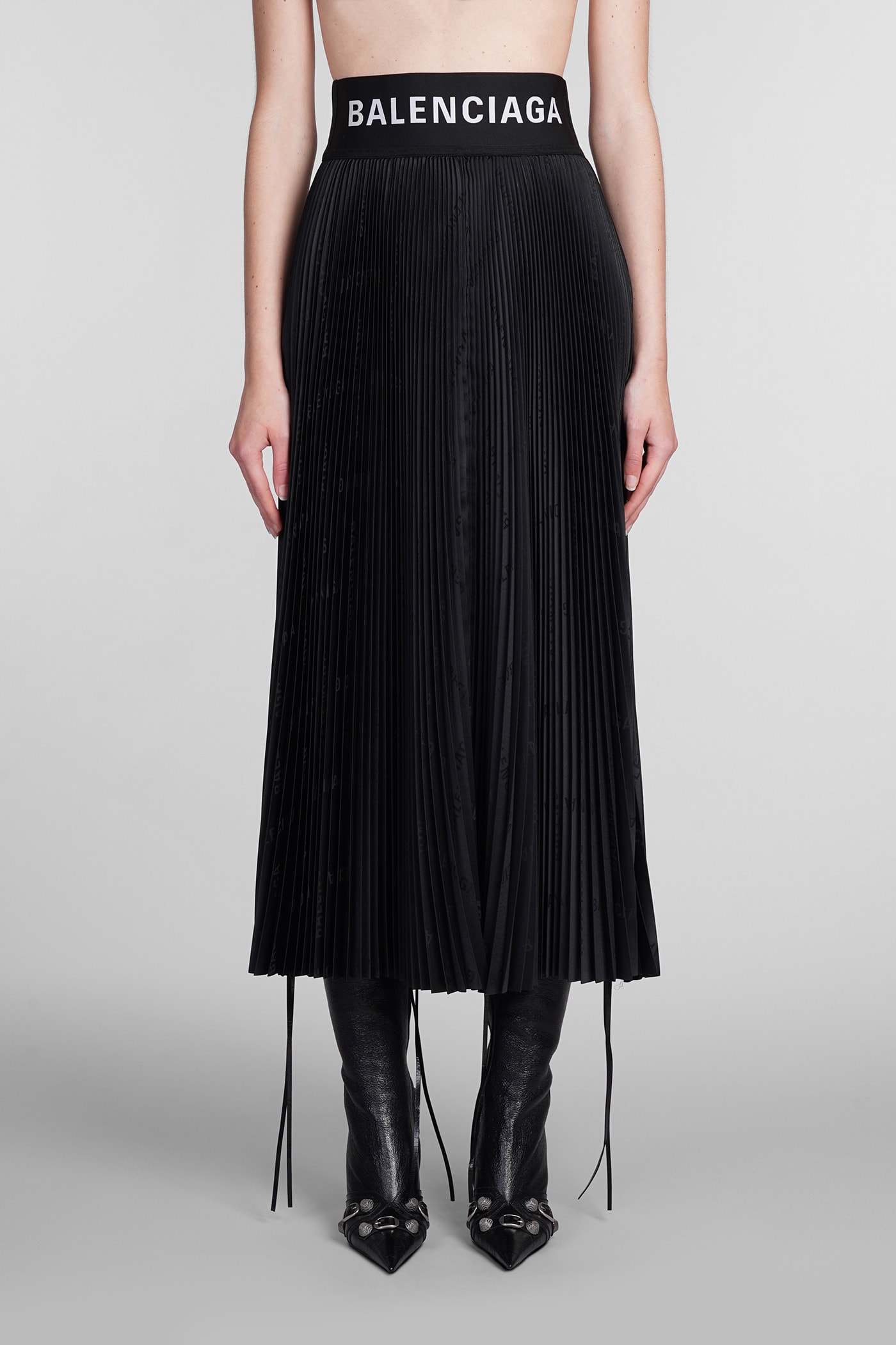 Shop Balenciaga Skirt In Black Polyester