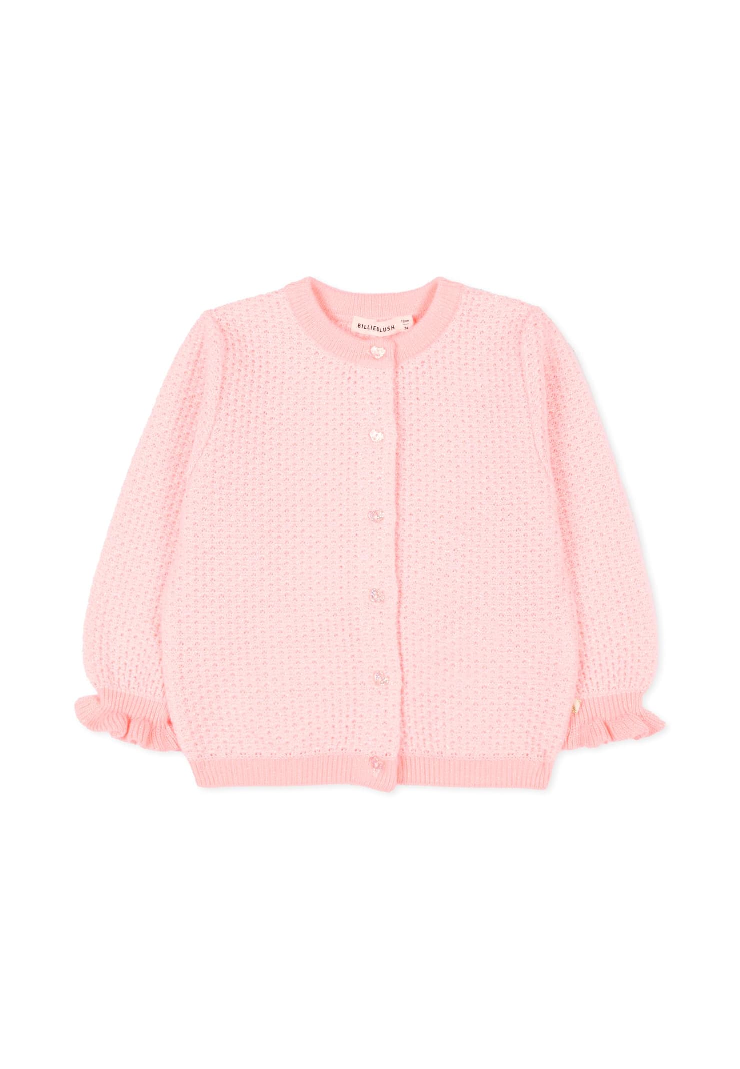 Billieblush Pink Cardigan For Baby Girl In Pink