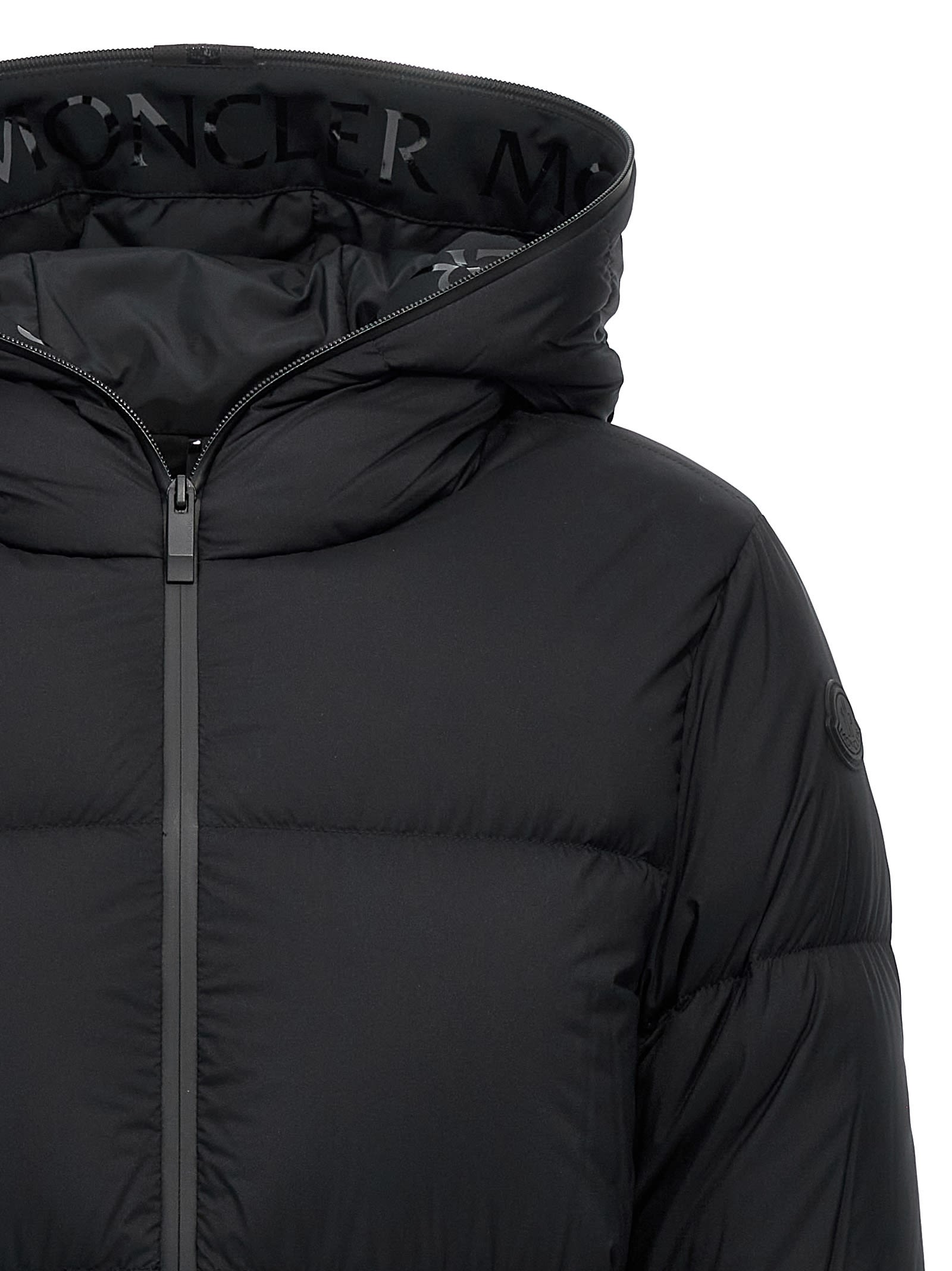 Shop Moncler Arredoun Long Down Jacket In Black