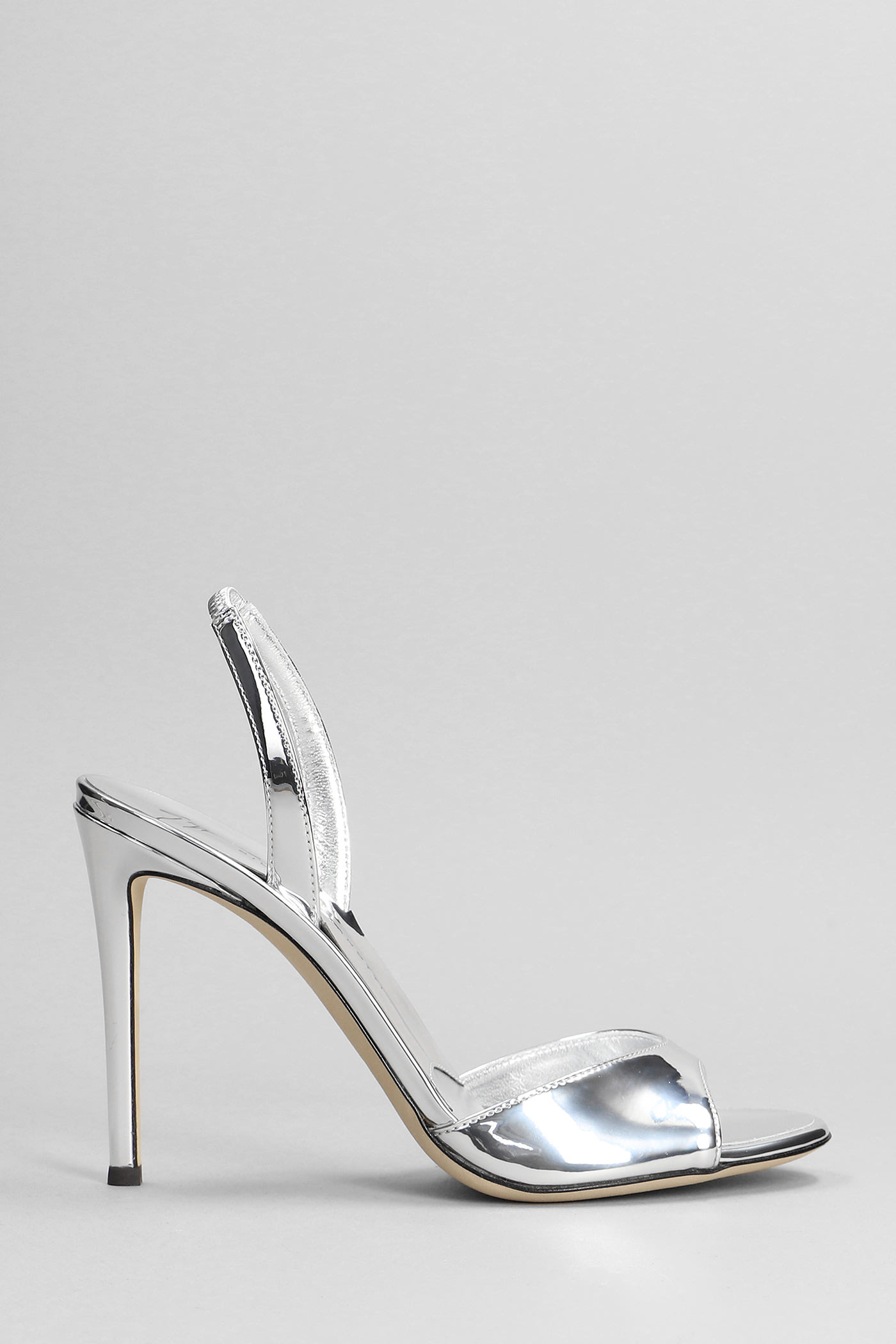 Giuseppe Zanotti Sandals In Silver Leather