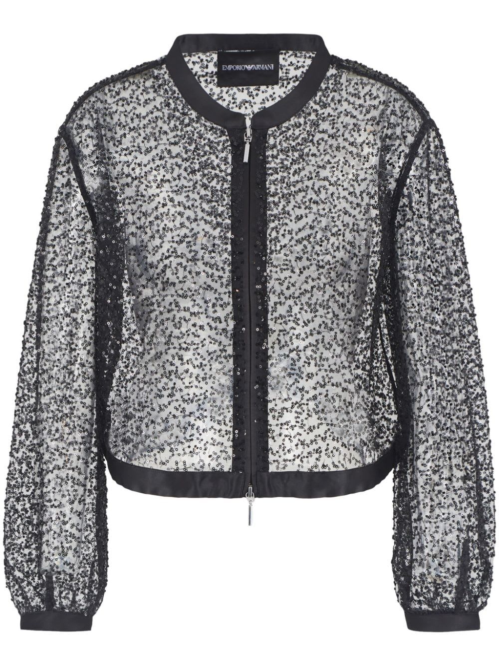 Shop Emporio Armani Shirt Jacket In Black