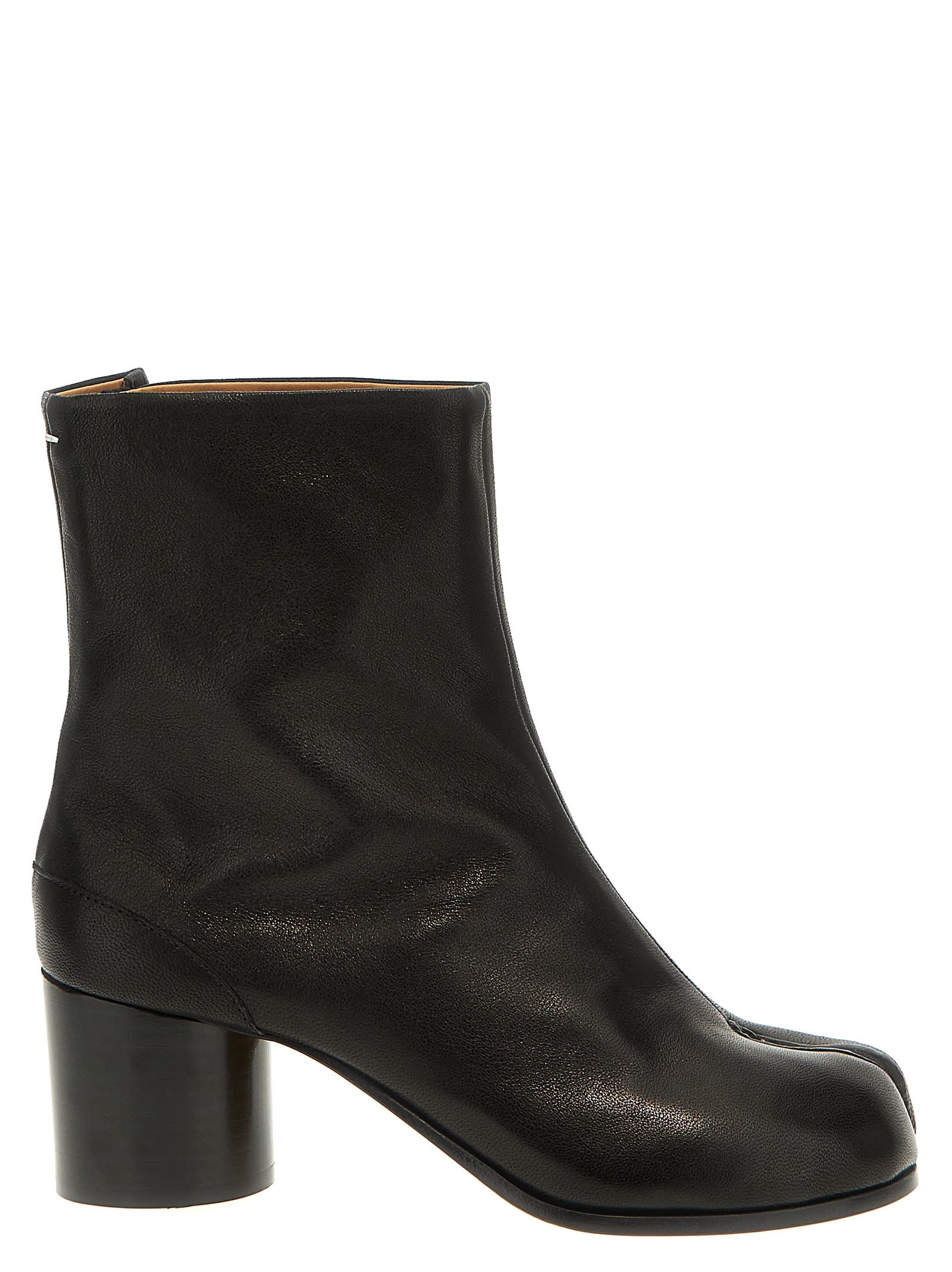 Shop Maison Margiela Tabi Ankle Boots In Black