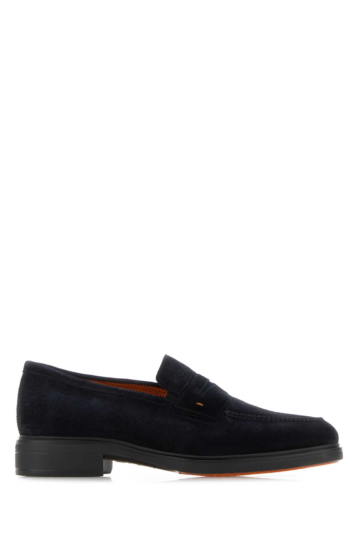 Santoni Midnight Blue Suede Easy Loafers Santoni Midnight Blue Suede Easy Loafers
