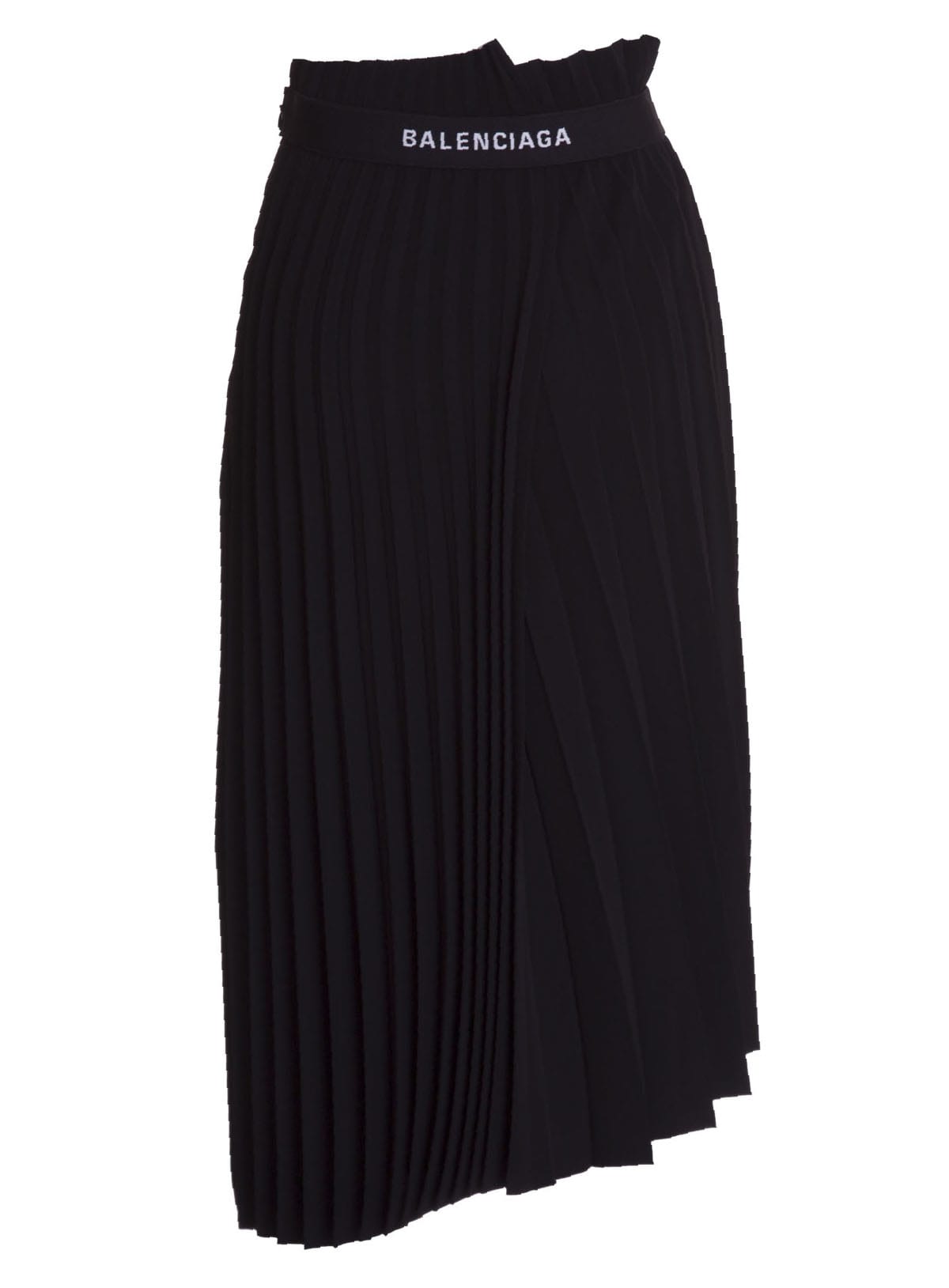 Balenciaga Fancy Pleated Skirt In Black In Nero