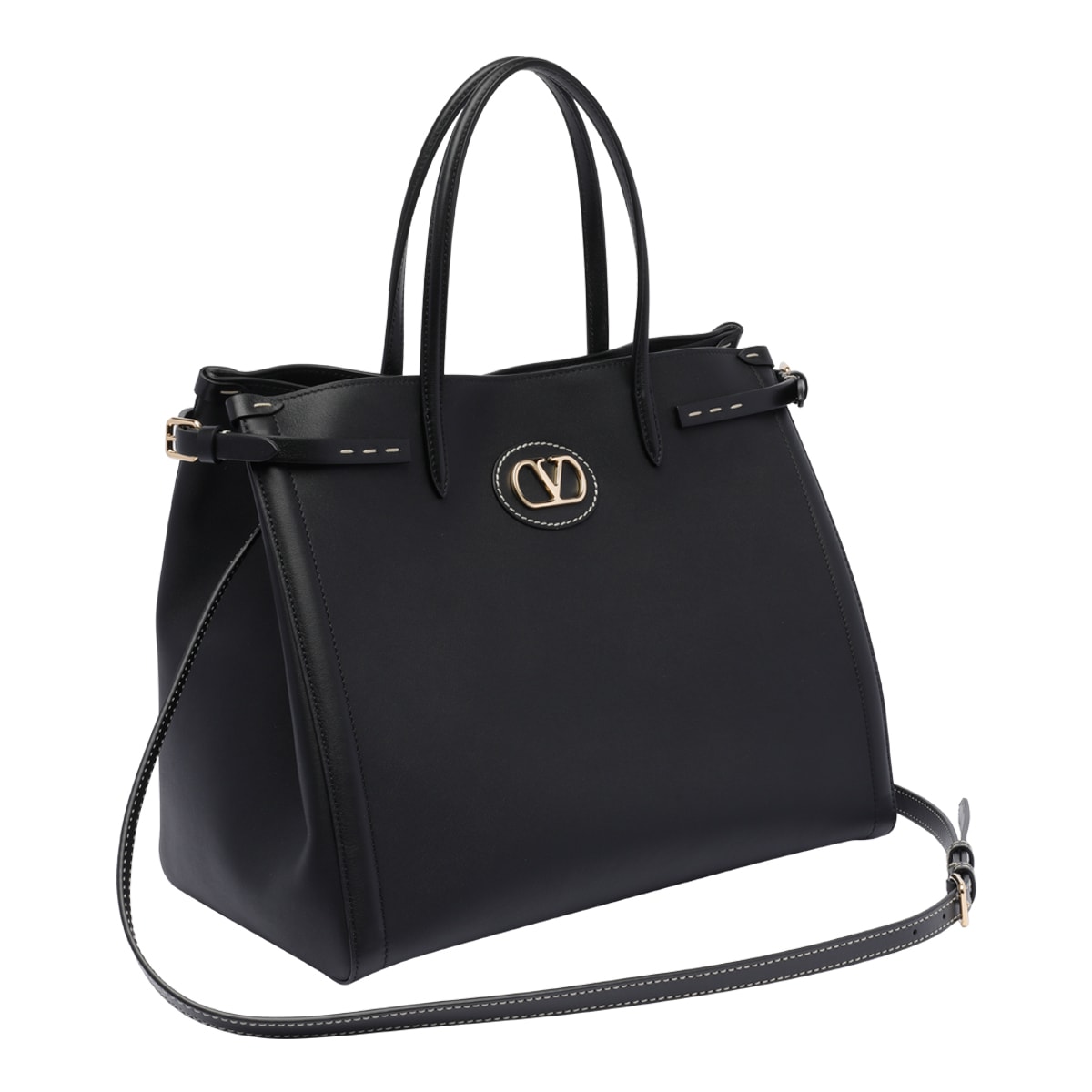 Valentino Antibes Tote Bag In Black