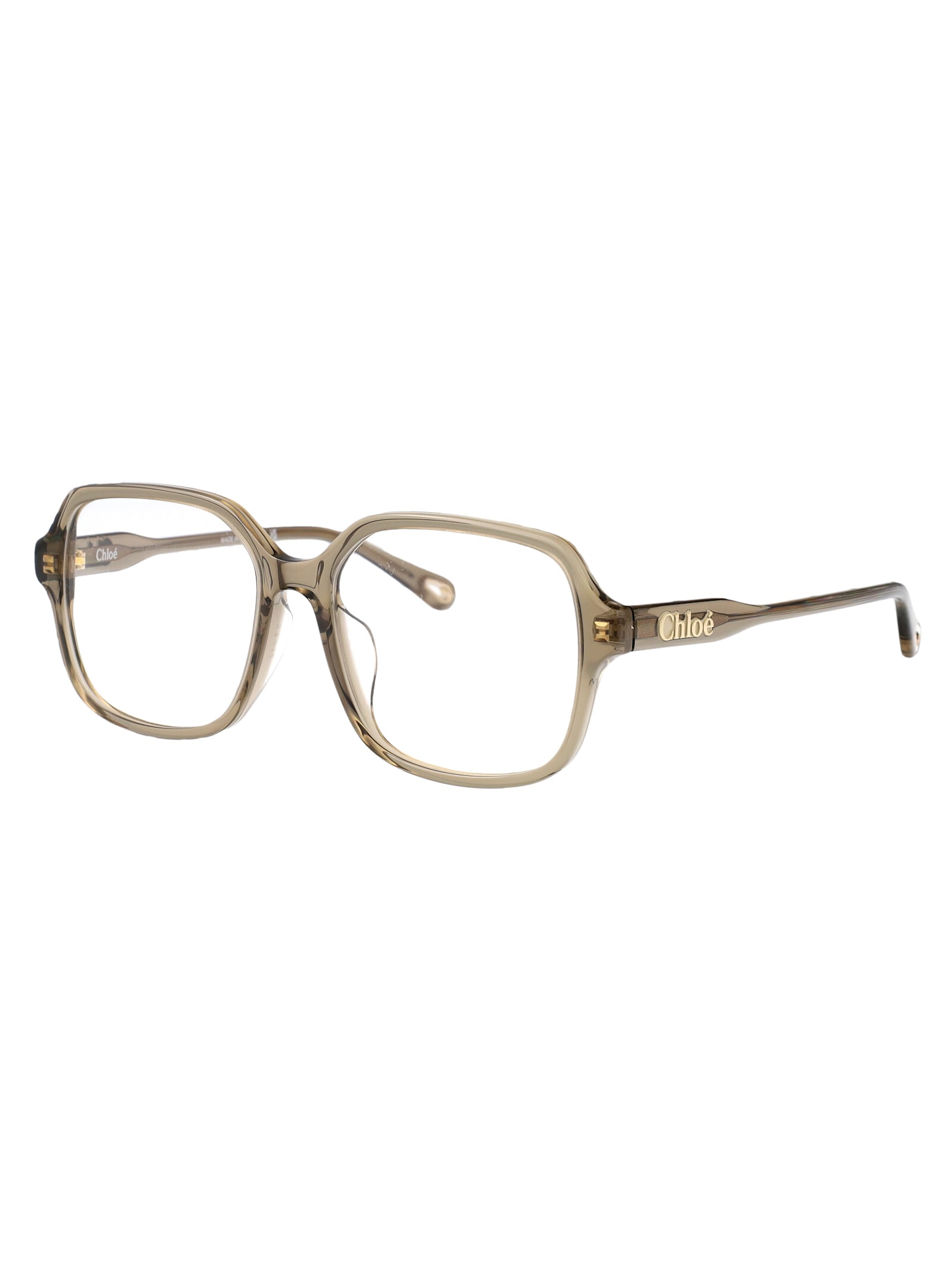 Chloé Ch0277oa Glasses In Green-green-transparent