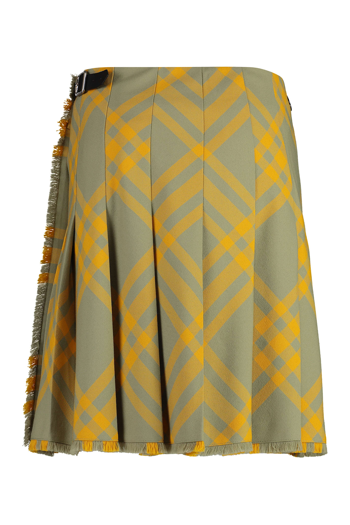 Burberry Embroidered Silk Skirt In Green