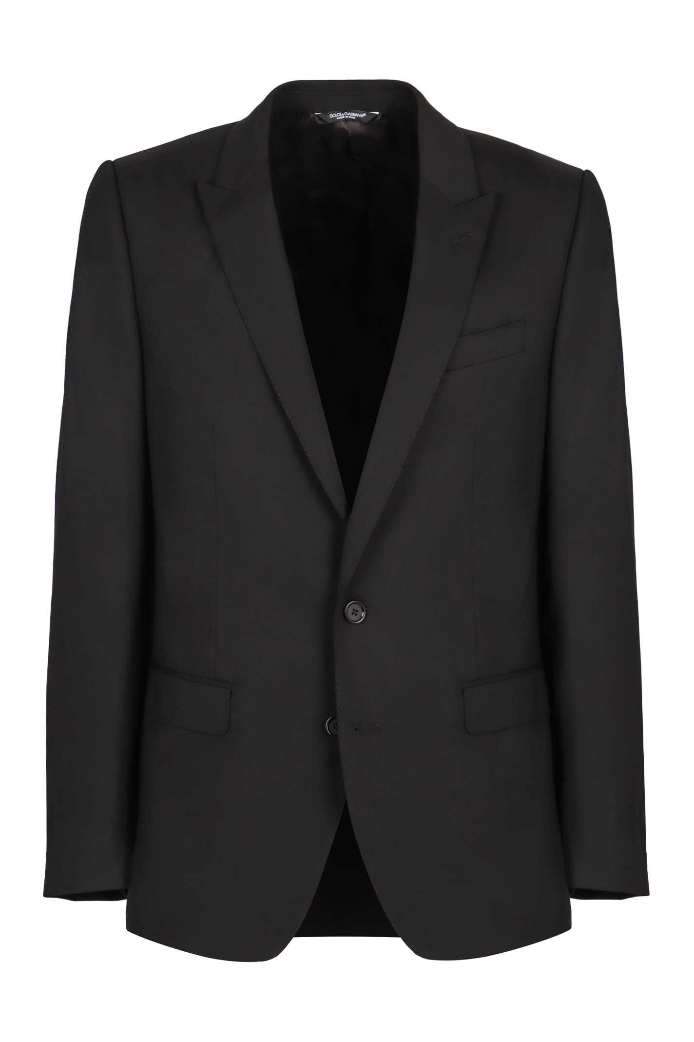 Shop Dolce & Gabbana Two Piece Suit In Stretching Wool In Black