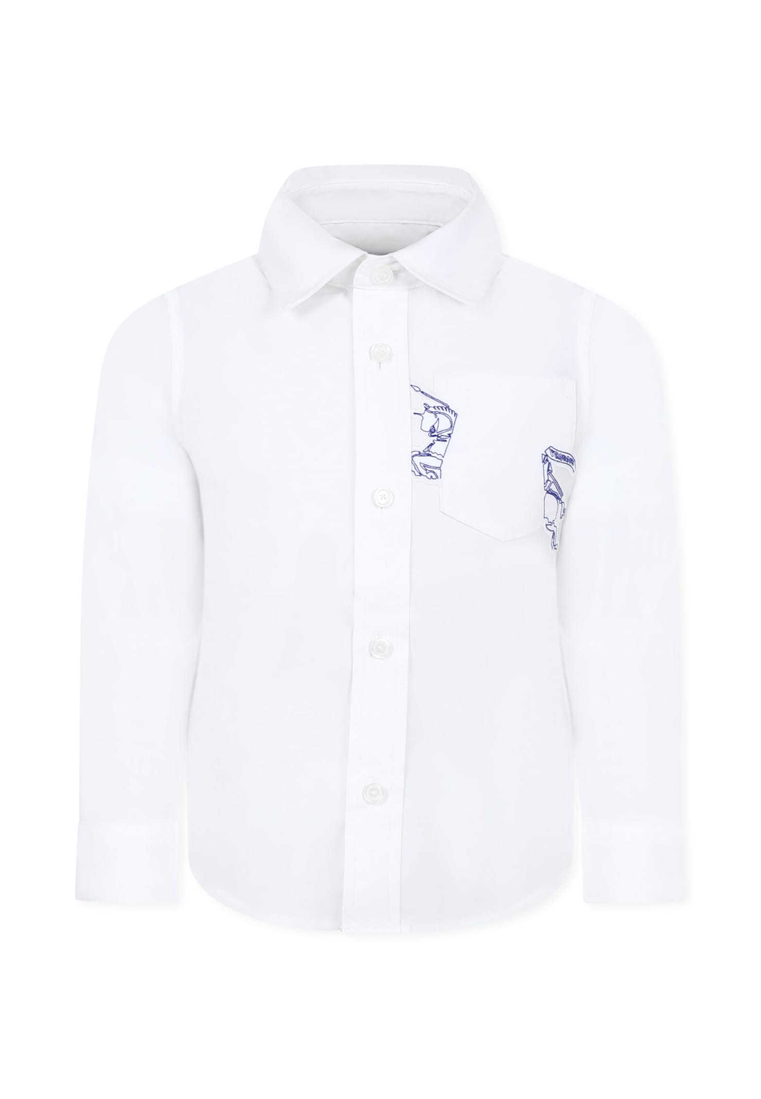 Burberry Equestrian Knight Design-detailed Shirt In White