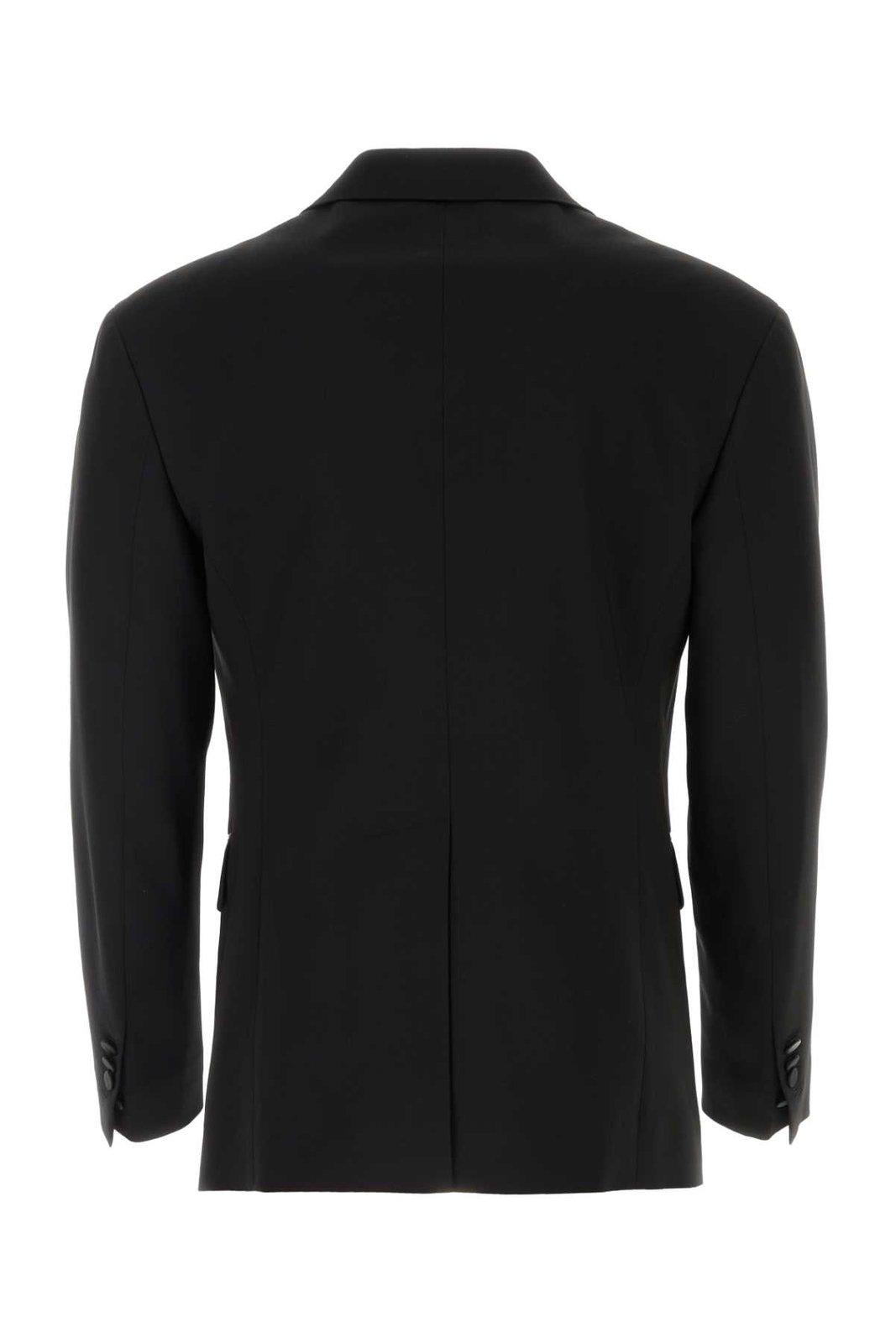 Shop Dsquared2 Double-breasted Long-sleeved Blazer In Black