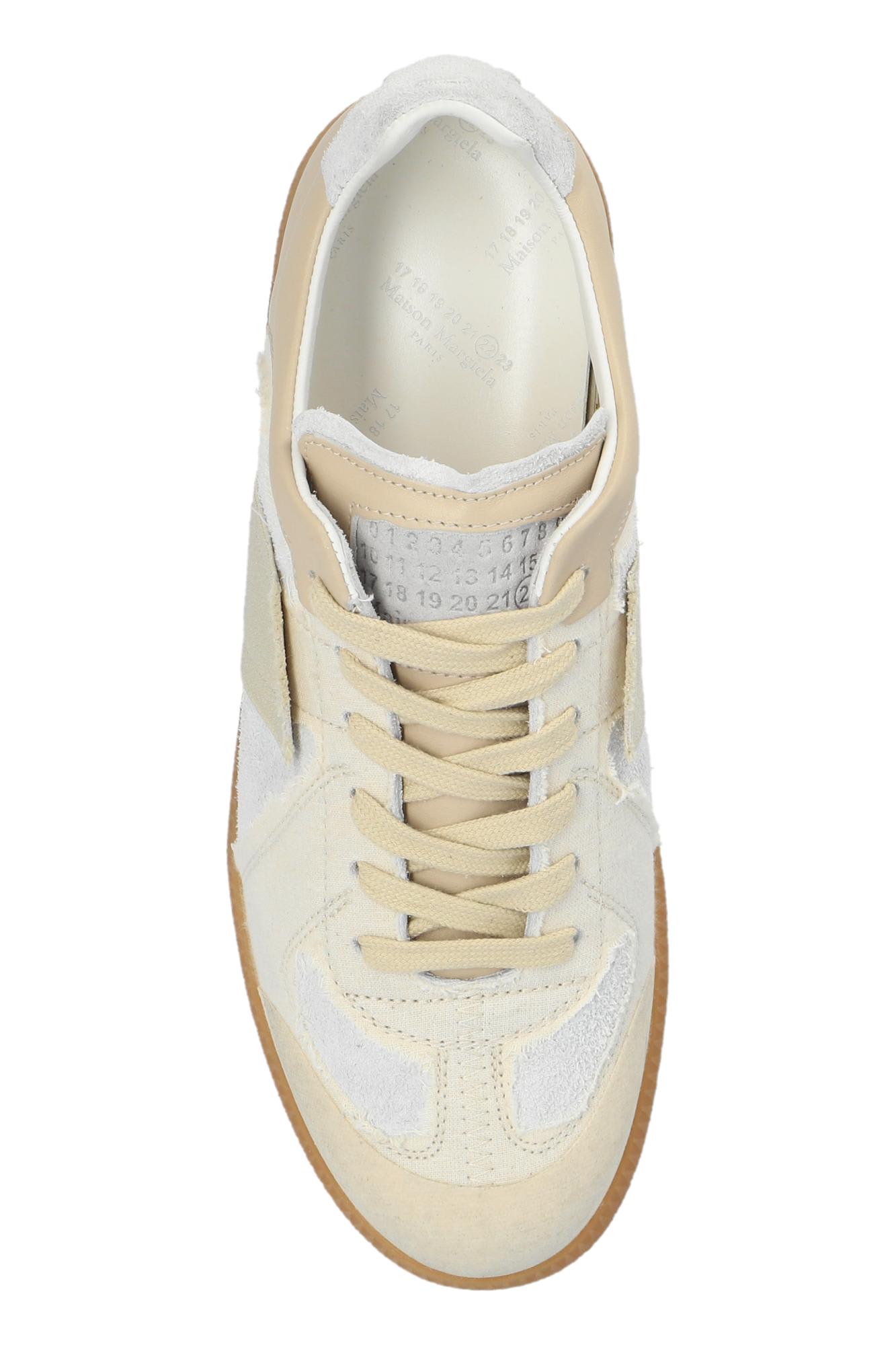 Shop Maison Margiela Sneakers With Vintage Effect In Reversed Replica