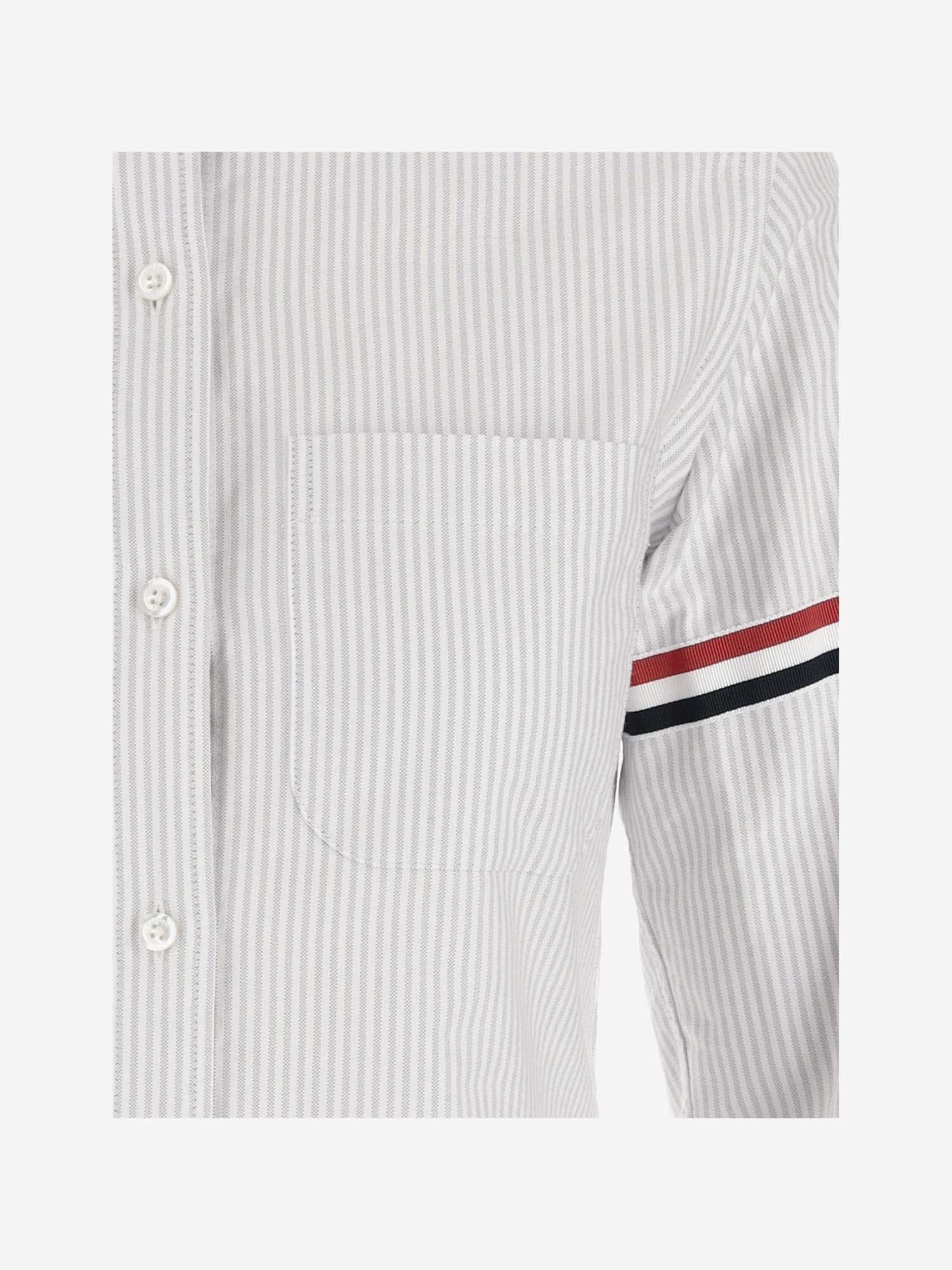 Thom Browne Printed Cotton Shirt In White
