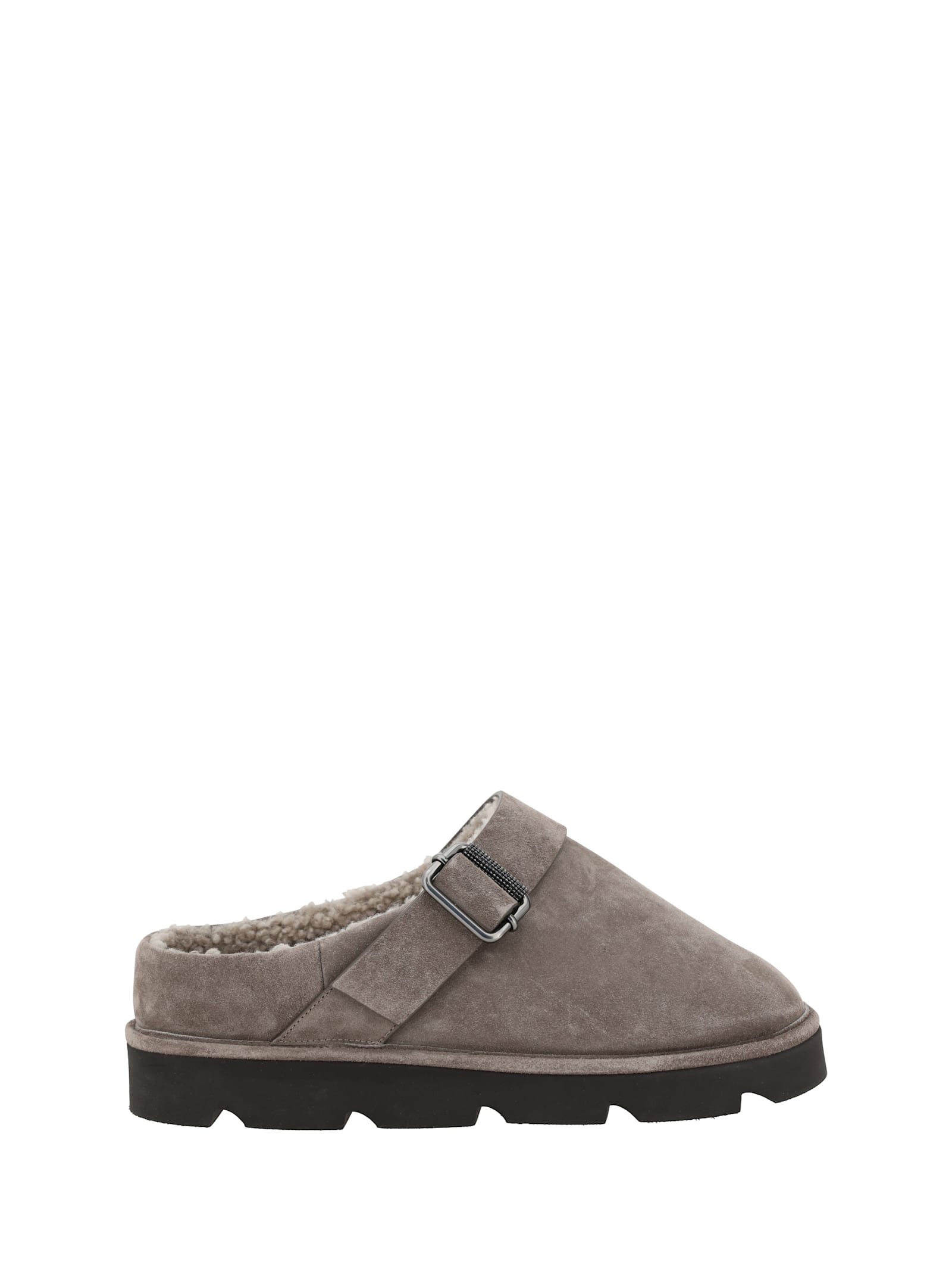 Brunello Cucinelli Fur Sabot