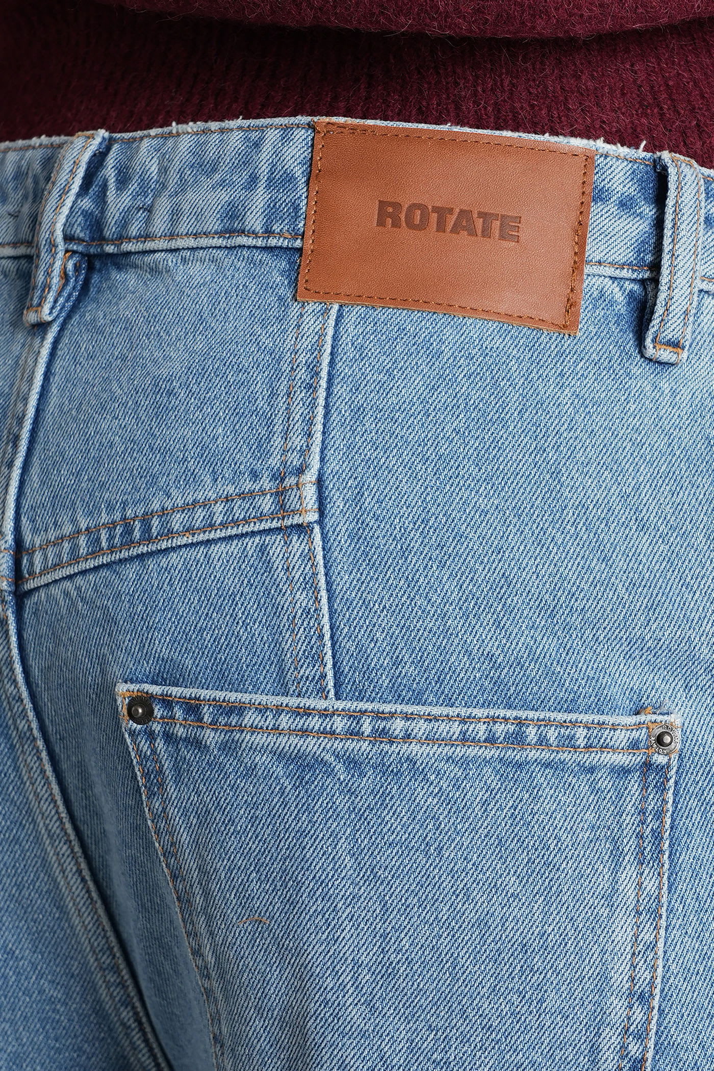 Rotate Birger Christensen Jeans In Blue Cotton In Blue