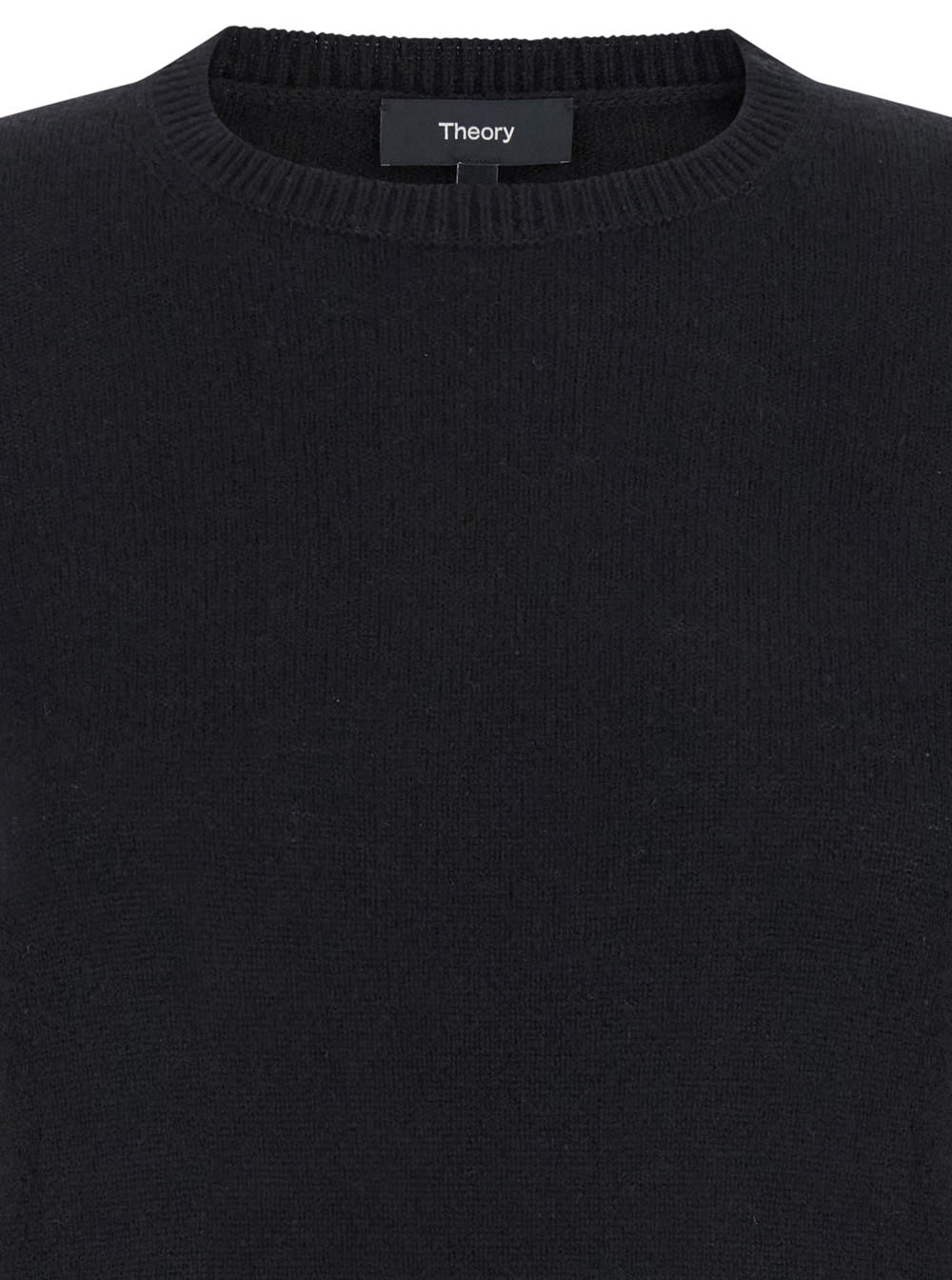 Shop Theory Black Crewneck Sweater In Cashmere Woman