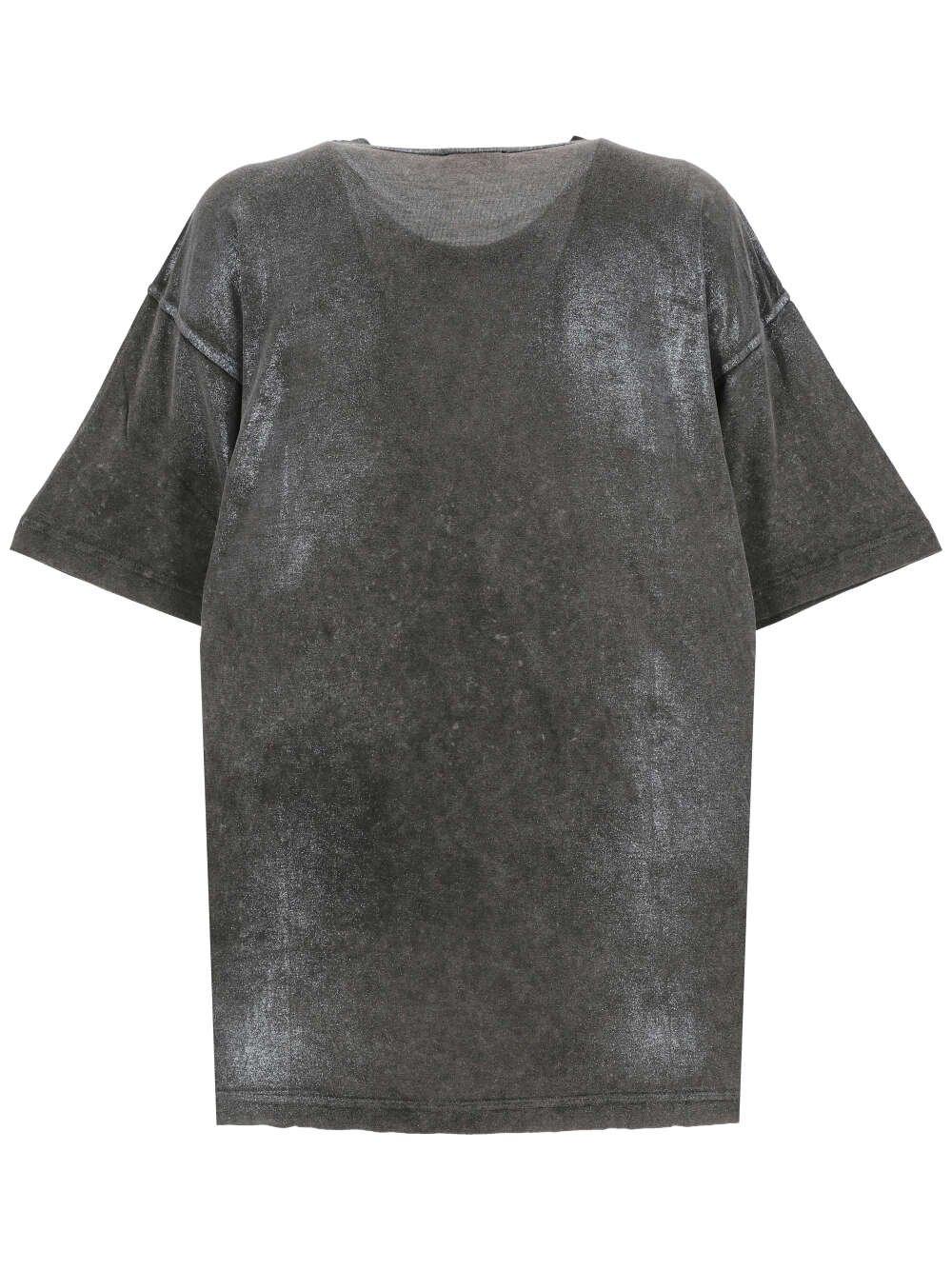 Shop Diesel T-buxt Faded Metallic T-shirt In Black/grey