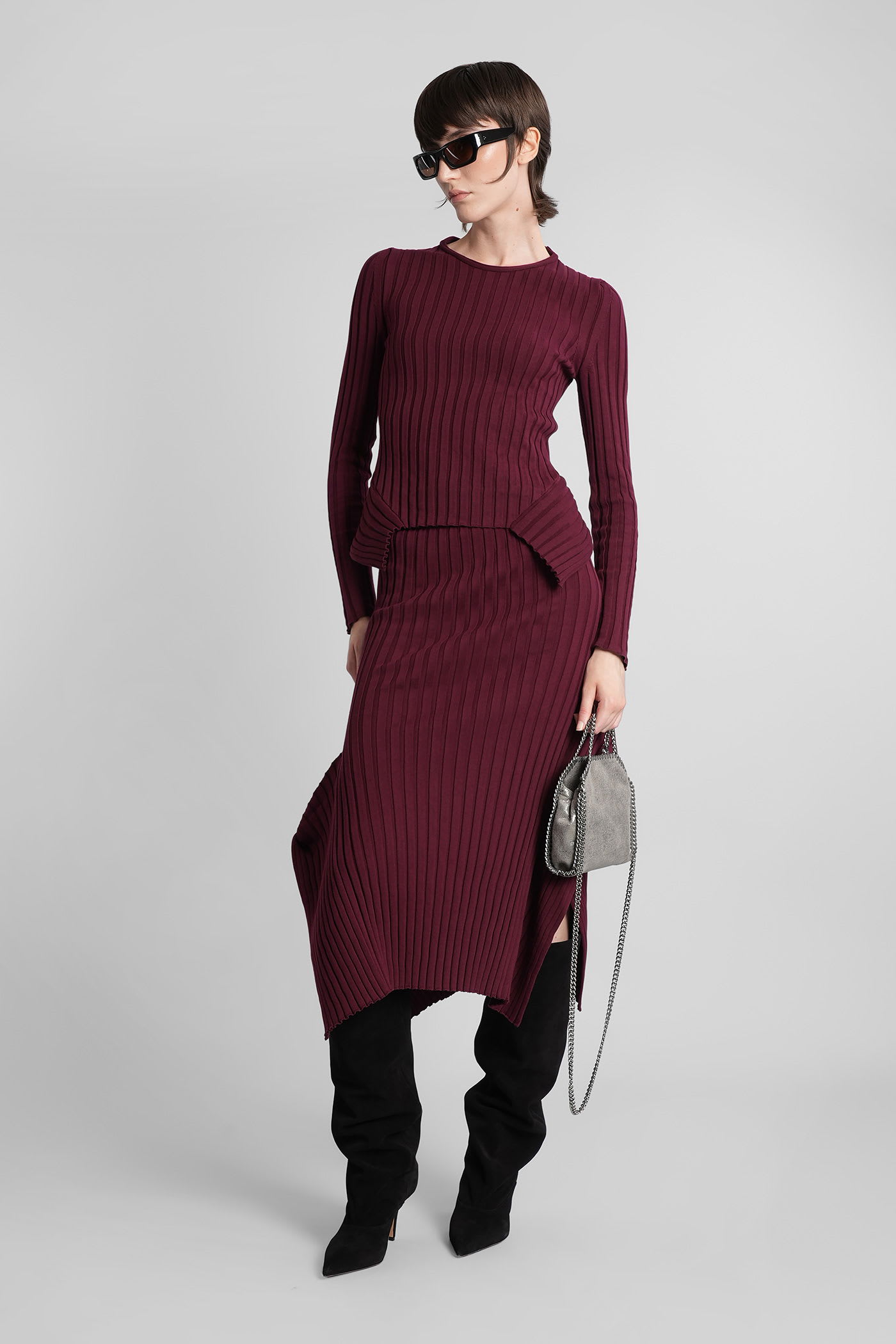 Stella Mccartney Topwear In Bordeaux Cotton In Burgundy