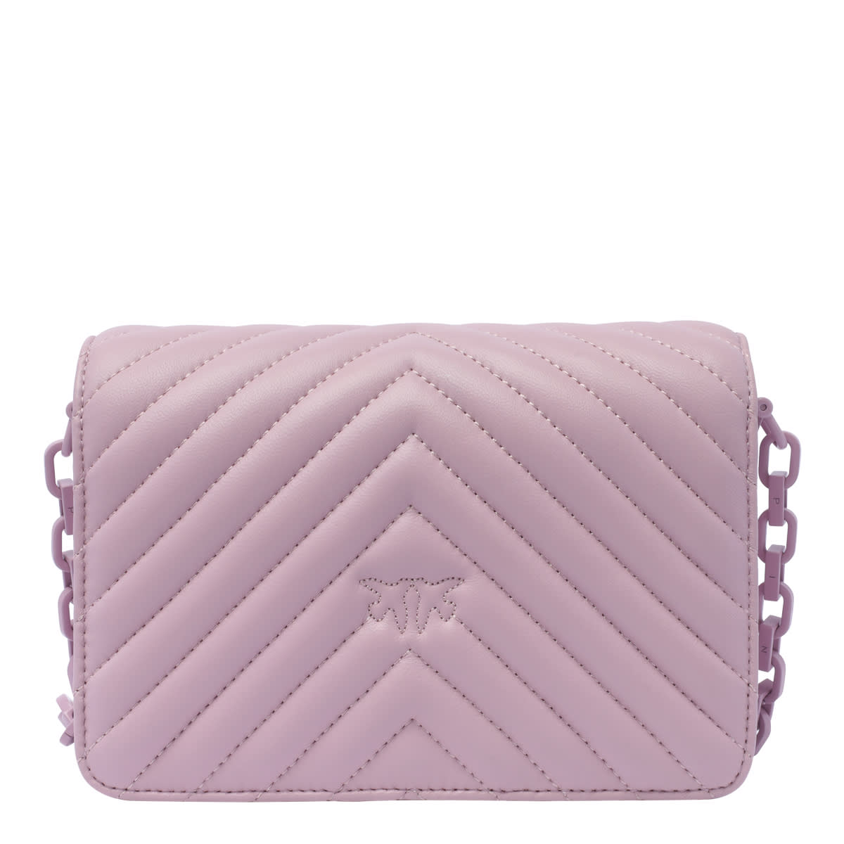 Shop Pinko Mini Love Click Crossbody Bag In Lilla-block Color