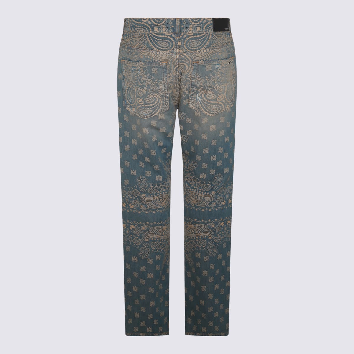 Shop Amiri Indigo Blue Cotton Denim Jeans In Crafted Indigo