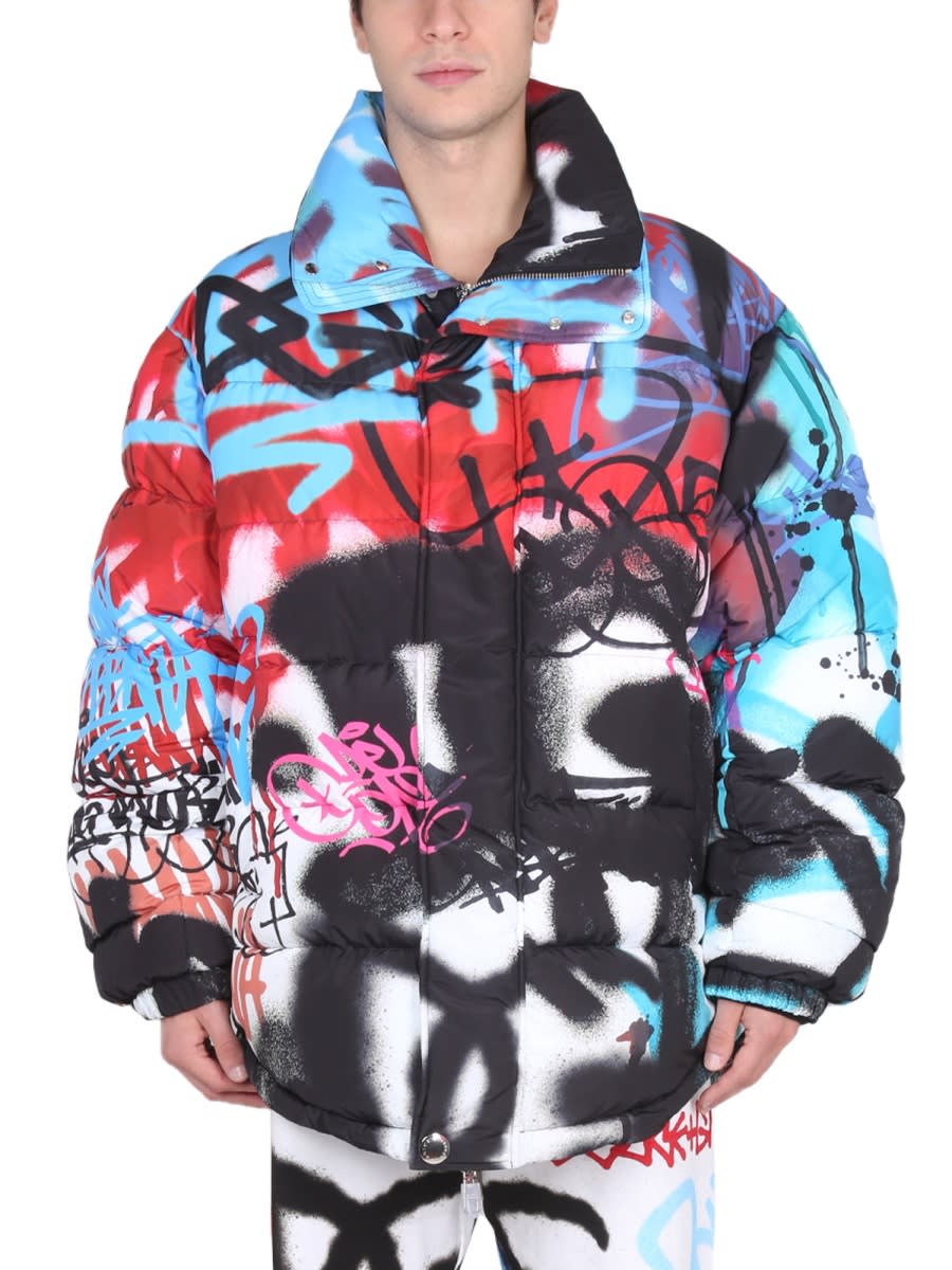 Shop Dolce & Gabbana Nylon Jacket In Multicolour