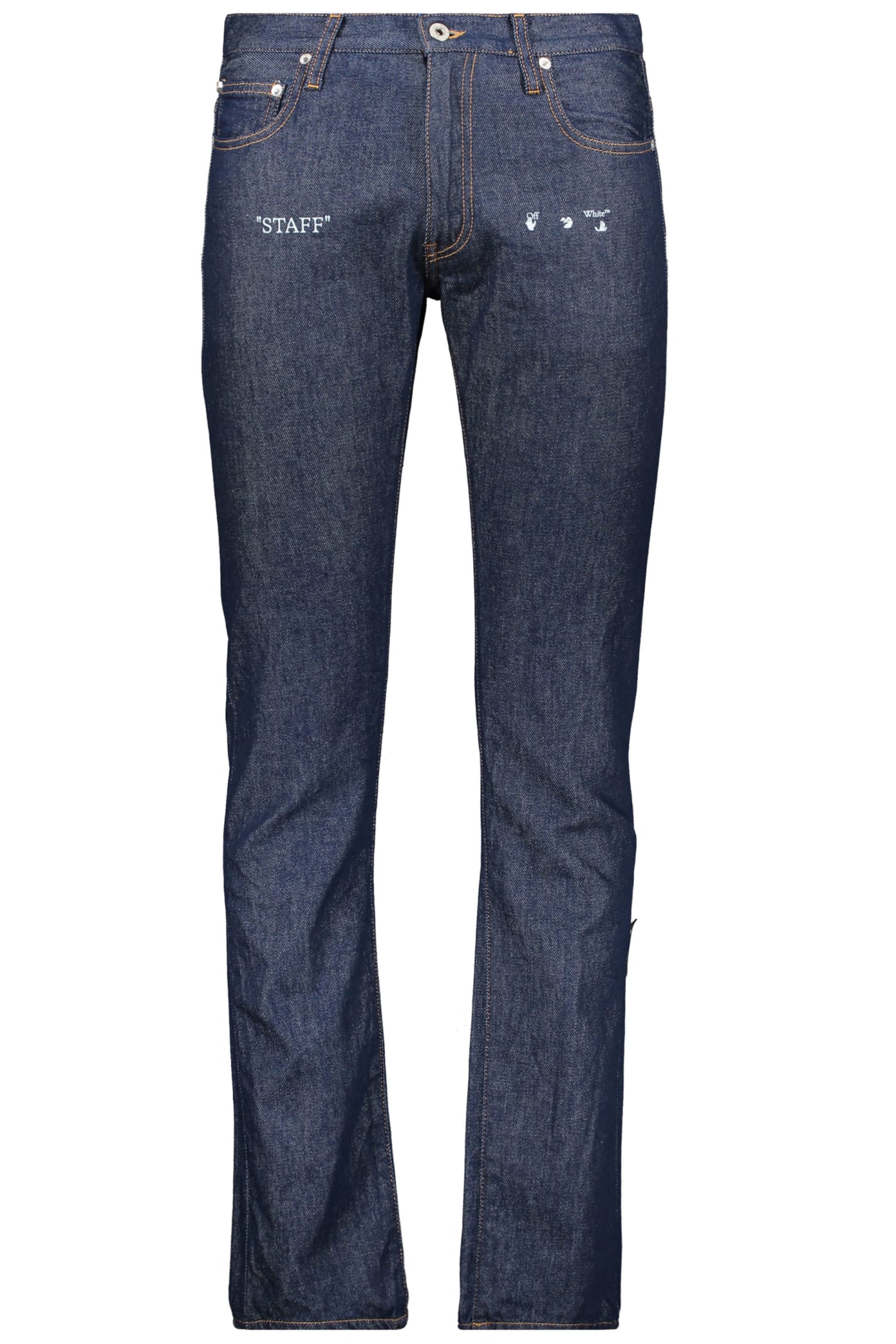Off-white 5-pocket Slim Fit Jeans In Blue