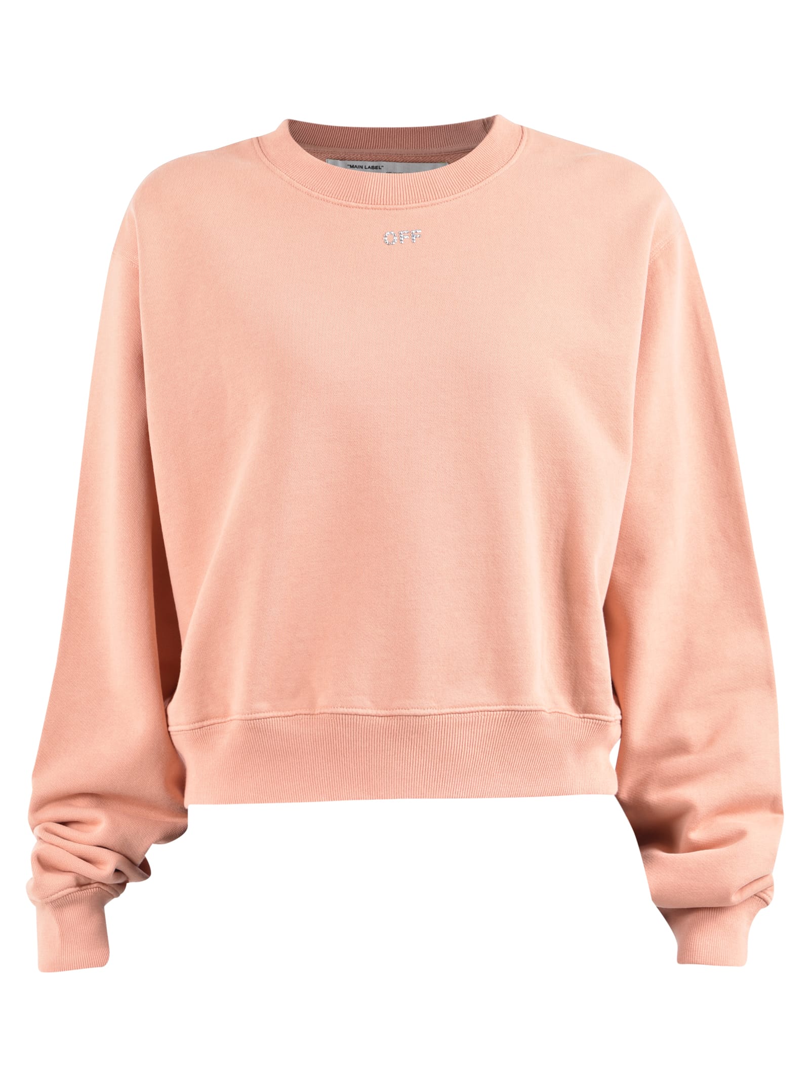 White Printed Sweatshirt - Pink 
