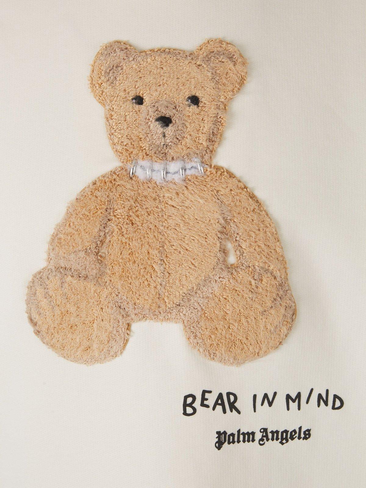 Palm Angels Bear In Mind Sweatshirt In Bianco