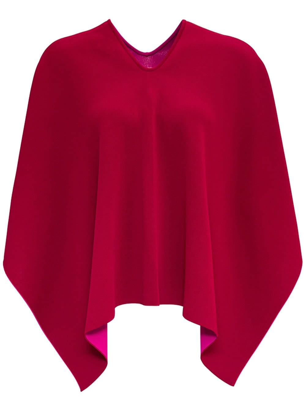 Valentino Asymmetrical Cape In Bicolor Viscose