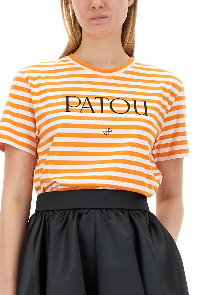 Shop Patou T-shirt With Logo In Multicolour