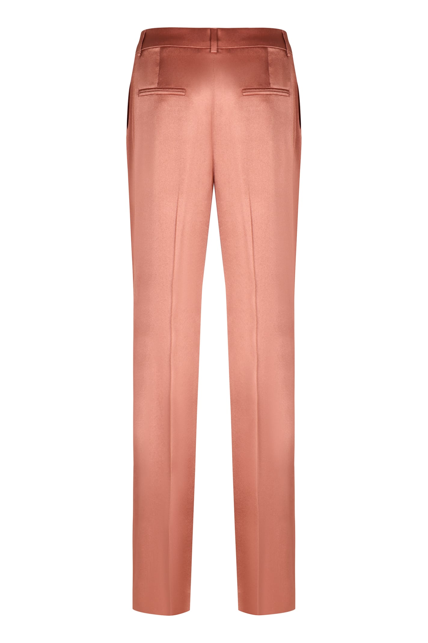 Shop Alberta Ferretti Satin Trousers In Pink