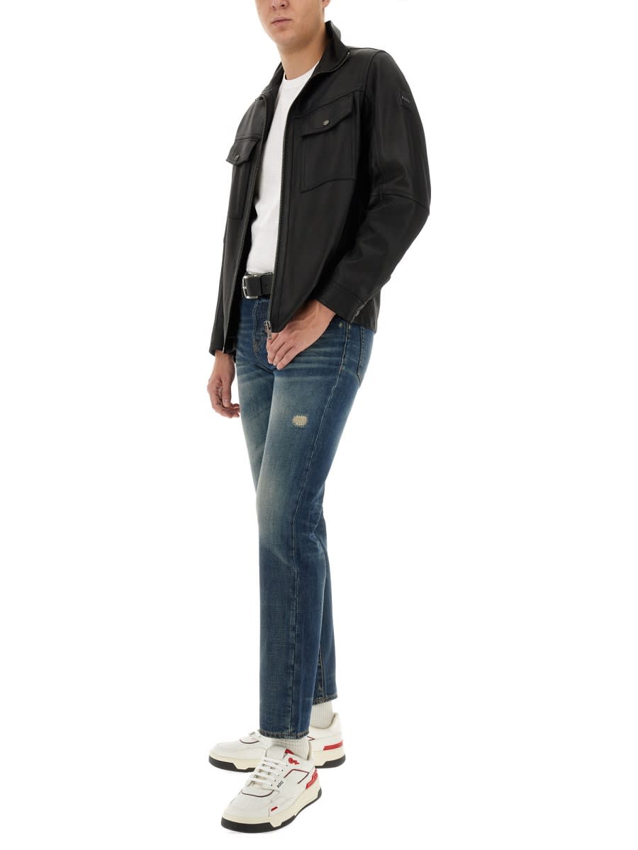 Shop Hugo Boss Jacket With Collar In Black