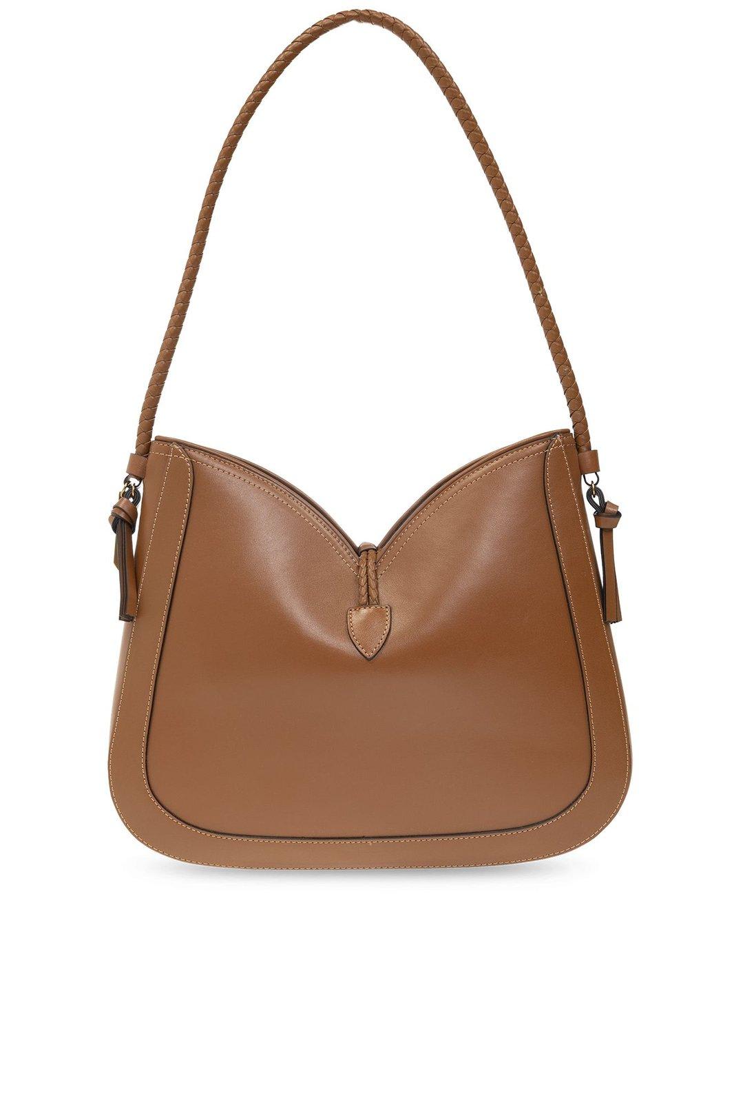 Shop Isabel Marant Vigo Toggle Fastened Shoulder Bag In Brown