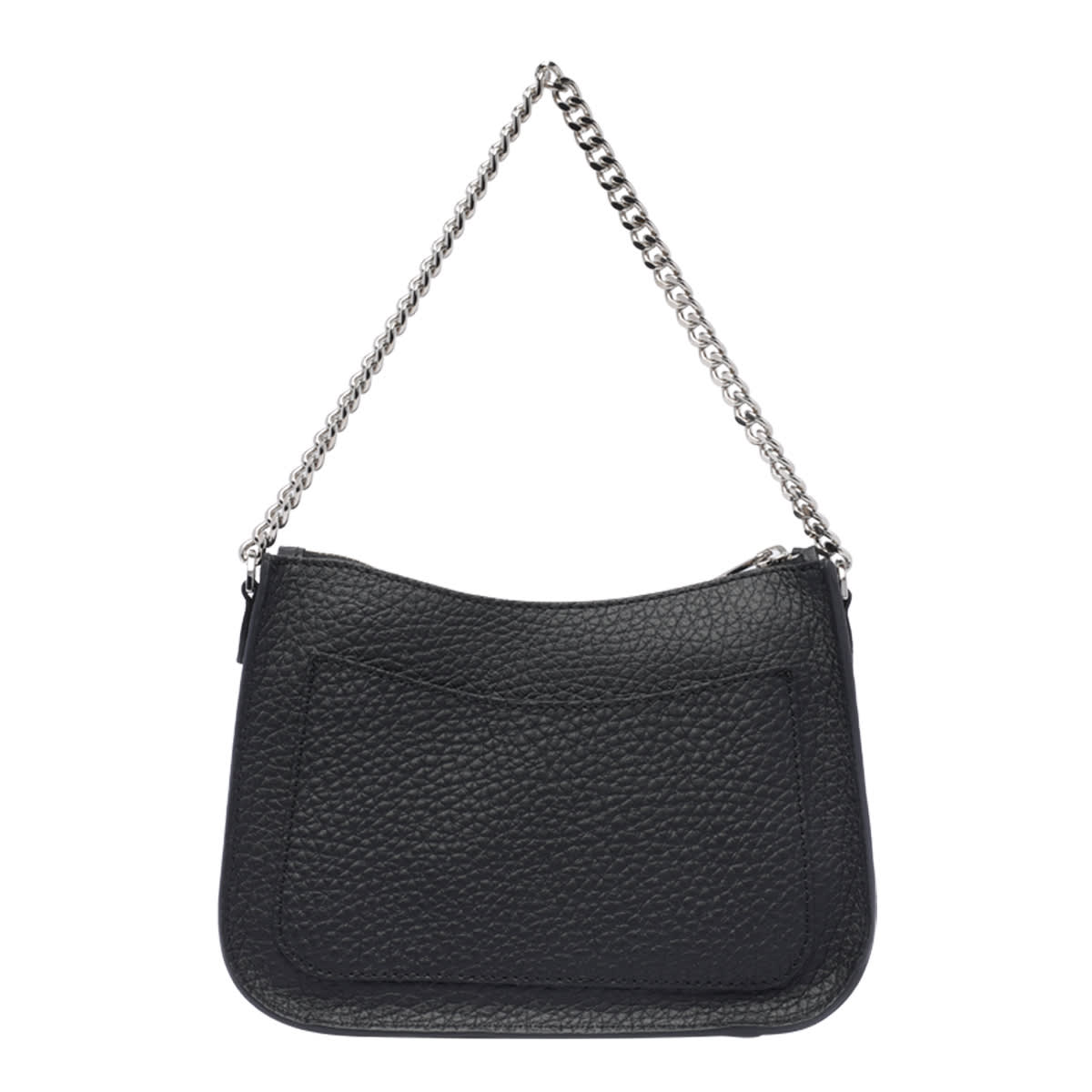 Shop Orciani Mini New Moon Soft Crossbody Bag In Black