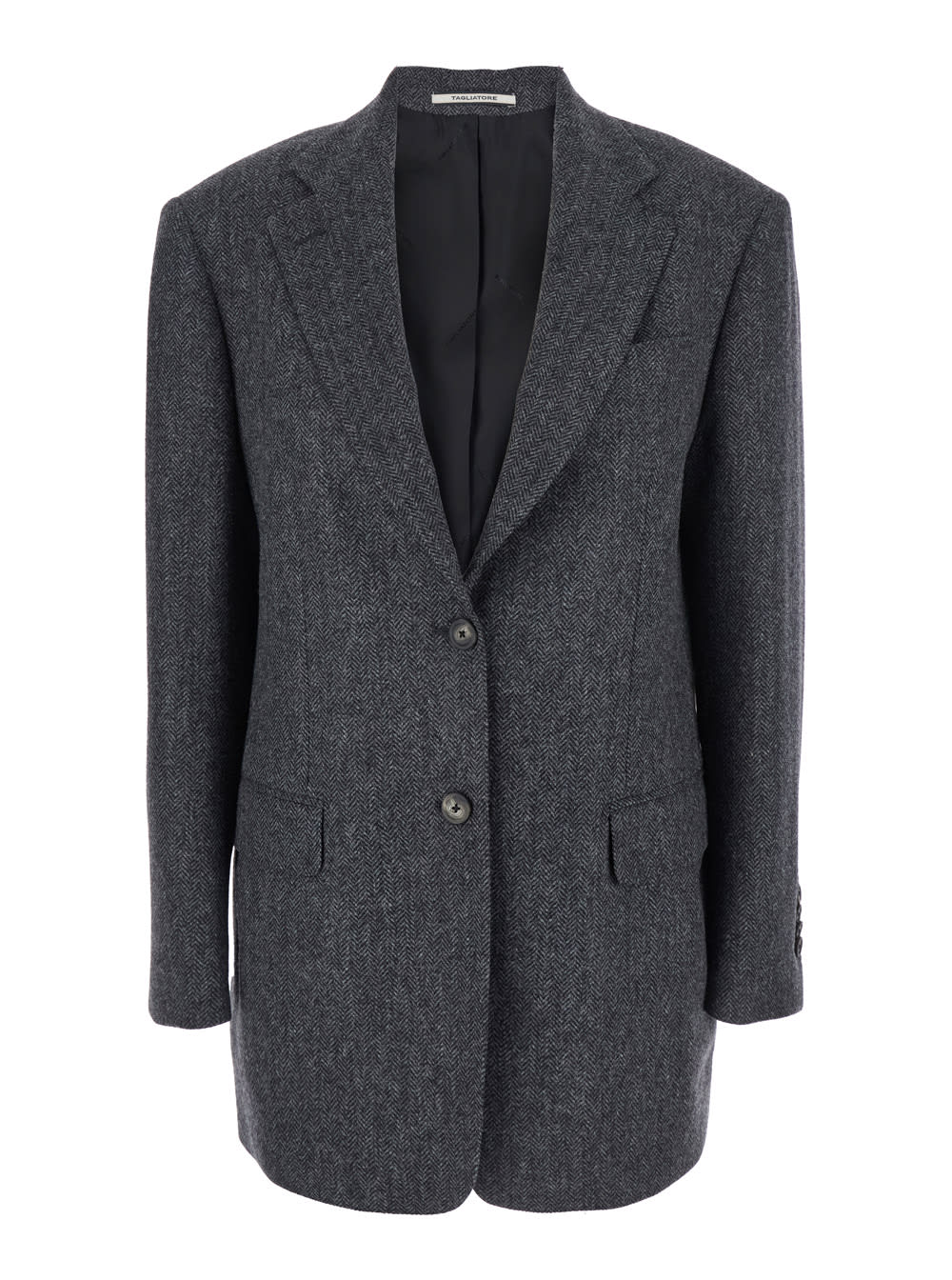 Tagliatore Single Breasted Blazer In Gray