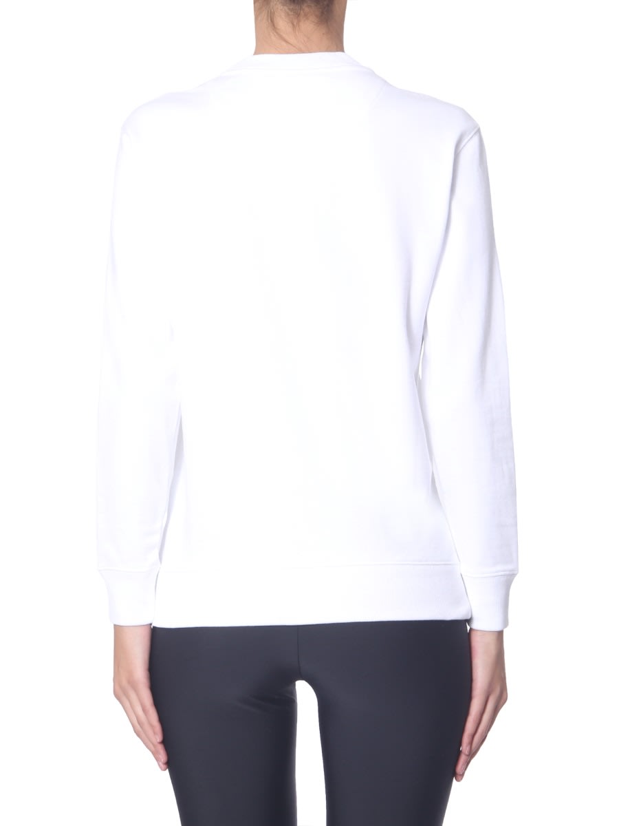 Shop Versace Crew Neck Sweatshirt In White